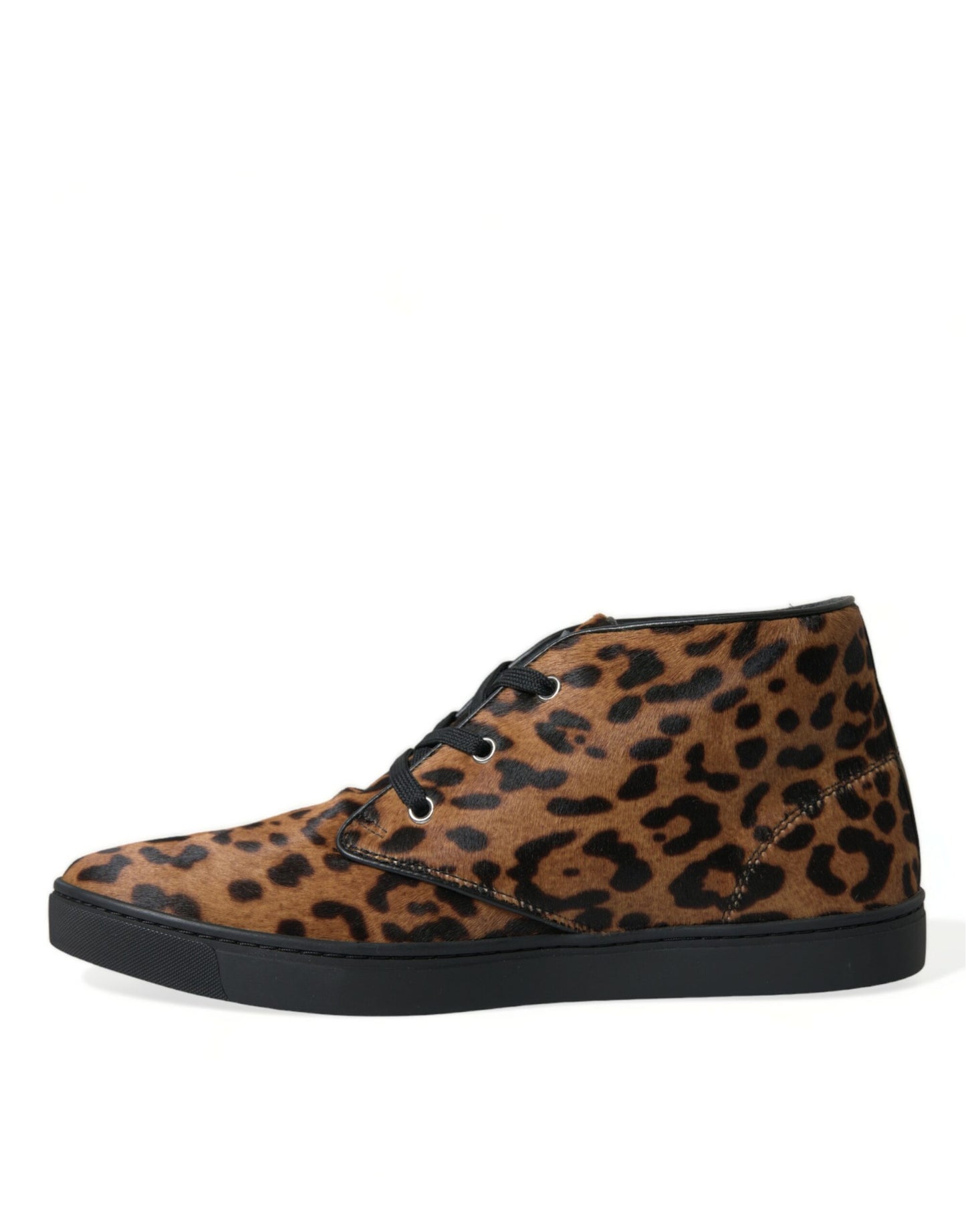 Dolce &amp; Gabbana Elegant mid-top sneakers with leopard print