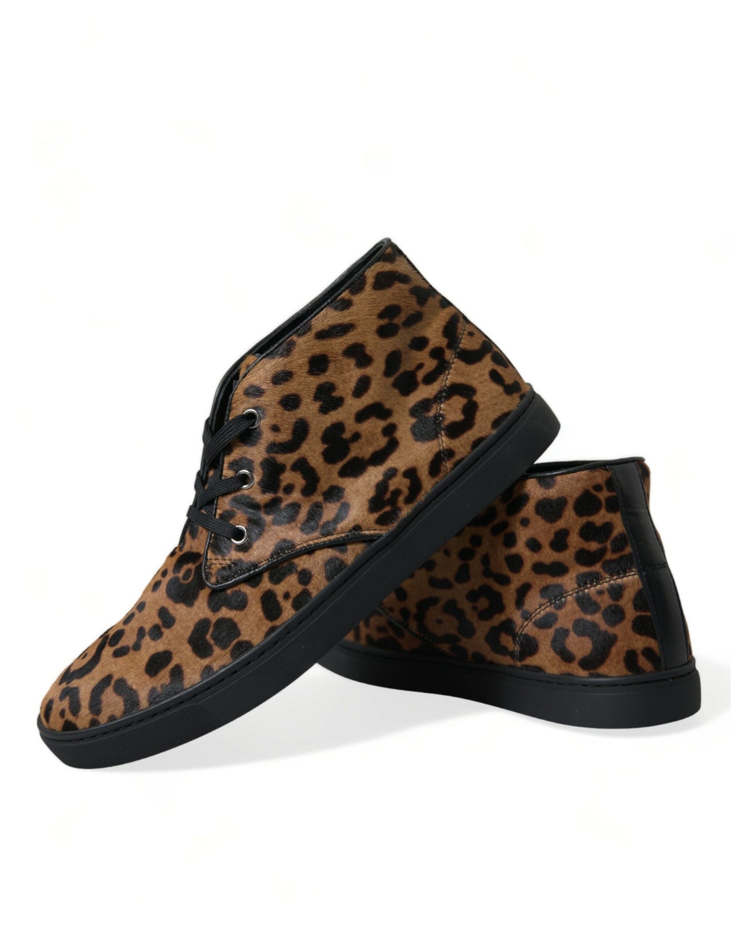 Dolce &amp; Gabbana Elegant mid-top sneakers with leopard print