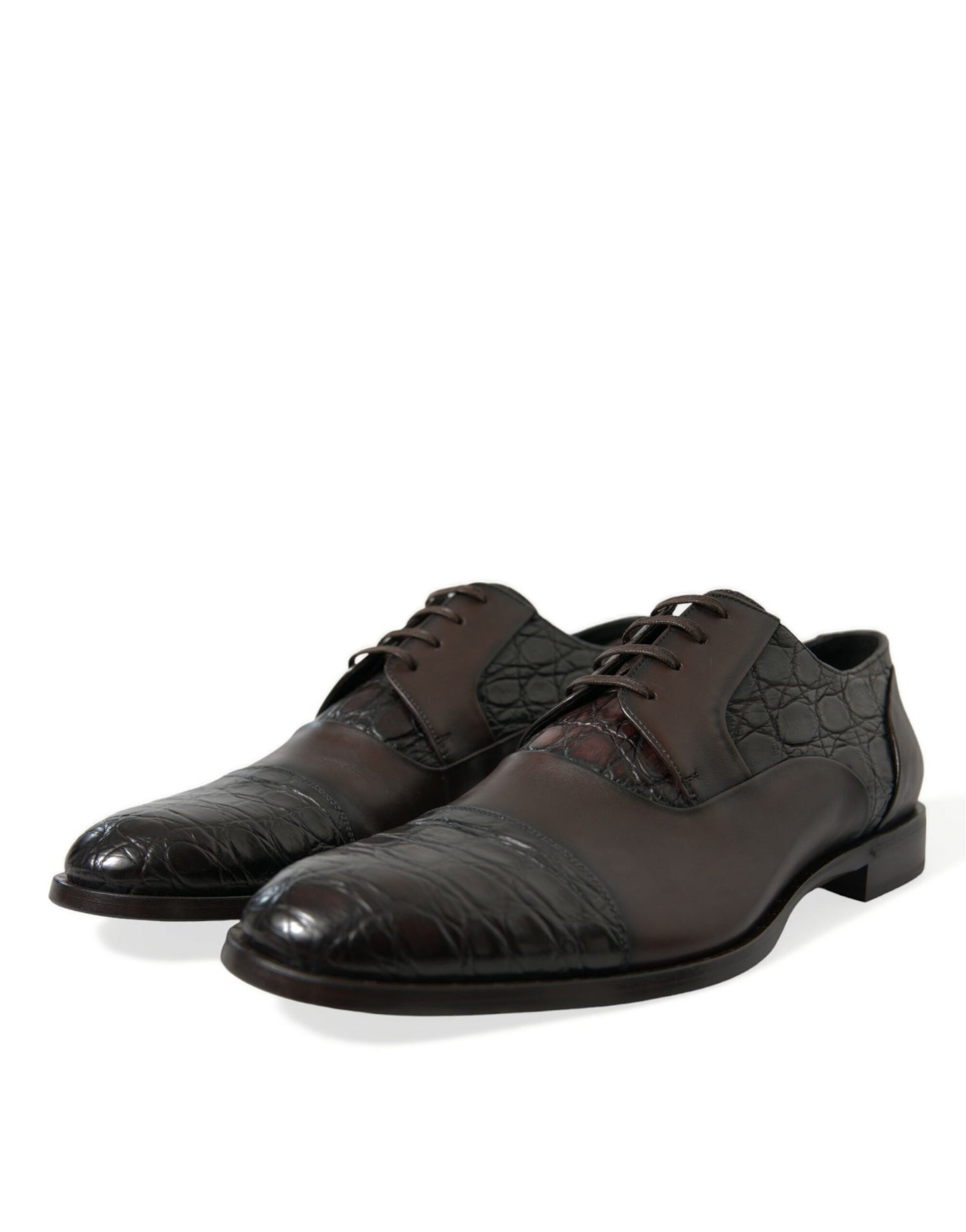 Dolce &amp; Gabbana Elegant Brown Formal Derby Shoes