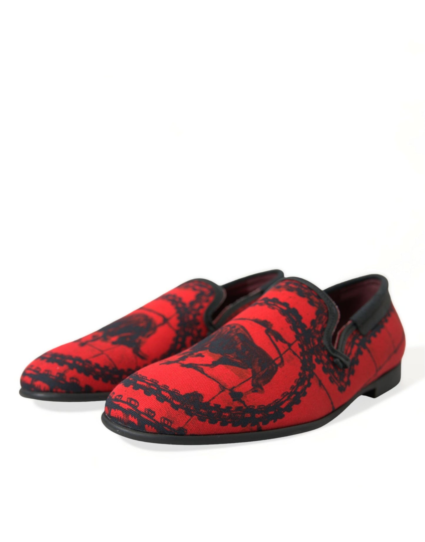 Dolce &amp; Gabbana Torero-inspired Luxe Loafers in Red and Black