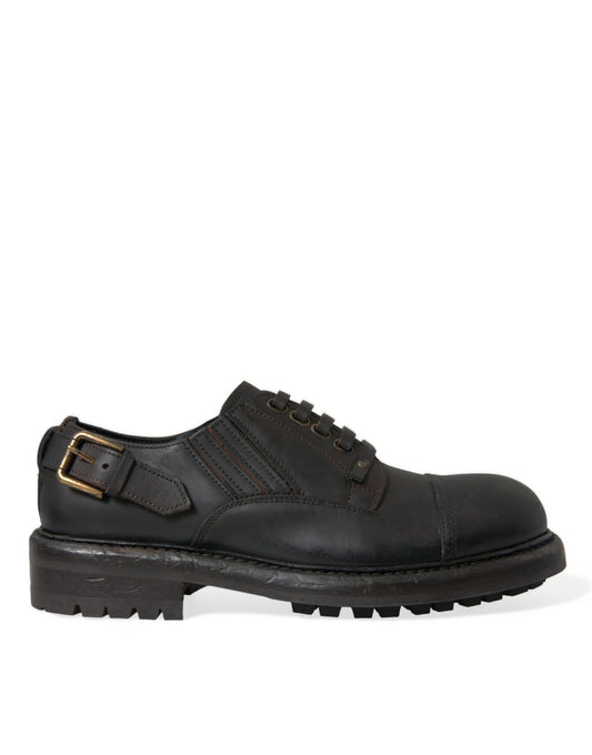 Dolce &amp; Gabbana Elegant Men's Leather Derby Dress Shoes