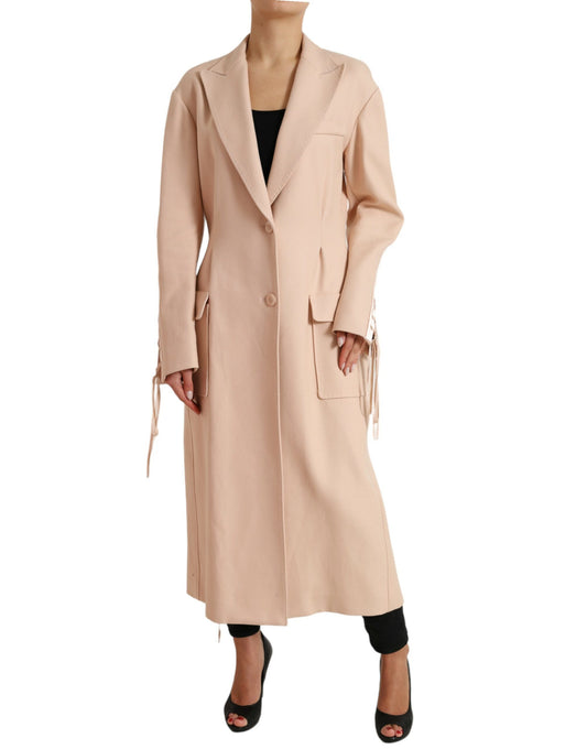 Dolce &amp; Gabbana Elegant single-breasted trench coat in beige