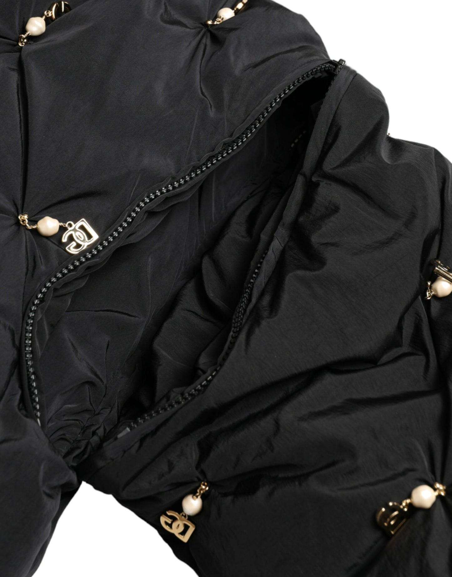 Dolce &amp; Gabbana Elegant quilted jacket with pearl decoration