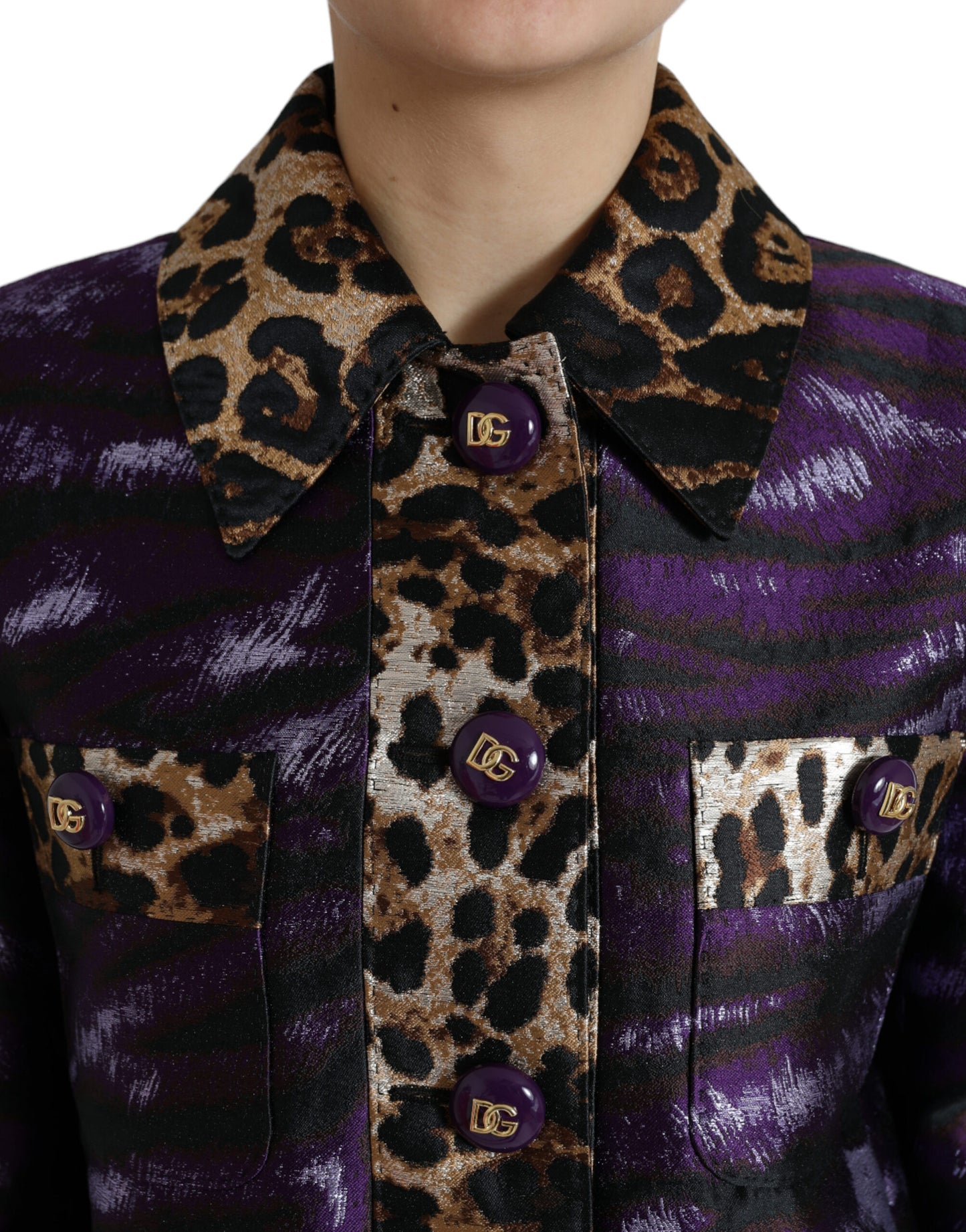 Dolce &amp; Gabbana Exquisite tiger motif jacquard trench