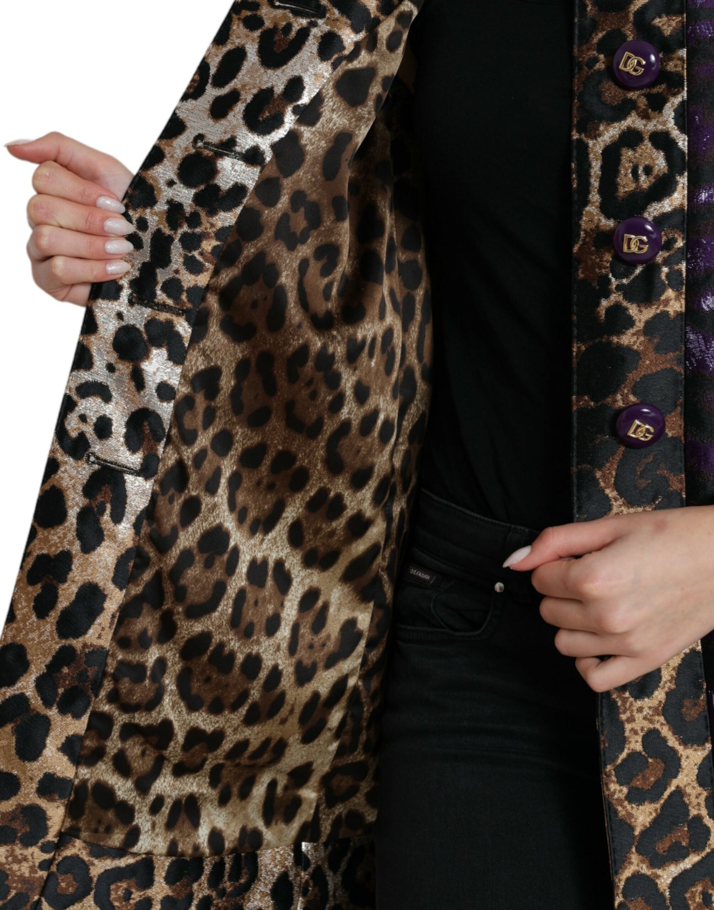 Dolce &amp; Gabbana Exquisite tiger motif jacquard trench