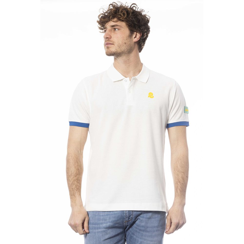 Invicta White Cotton Polo Shirt for Men