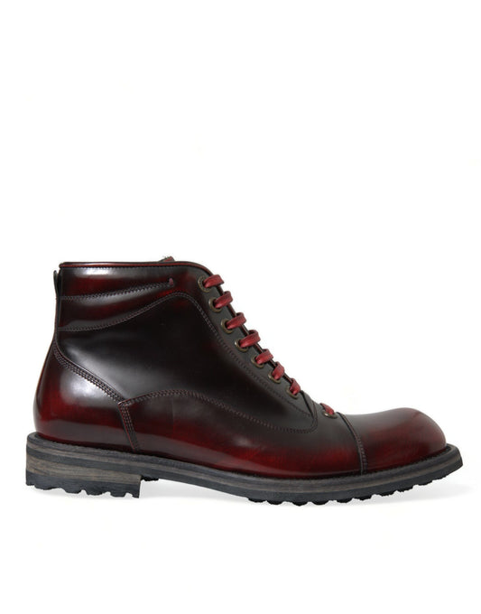 Dolce &amp; Gabbana Dapper Two-Tone Leather Ankle Boots