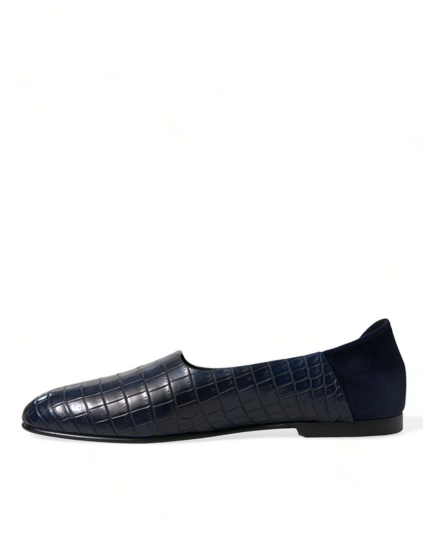 Dolce &amp; Gabbana Elegant blue crocodile leather loafers