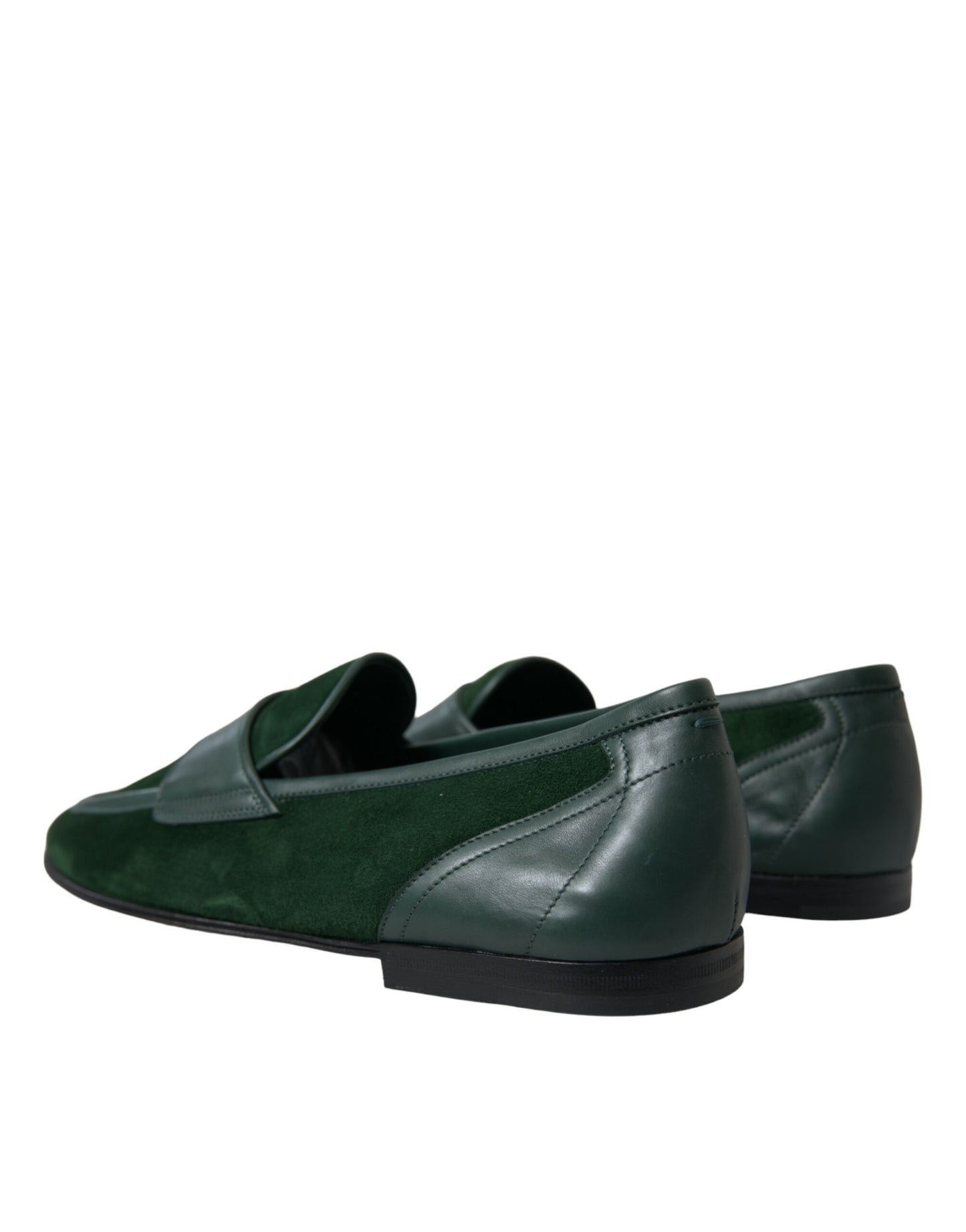 Dolce &amp; Gabbana Emerald Green Velvet Loafers for Men