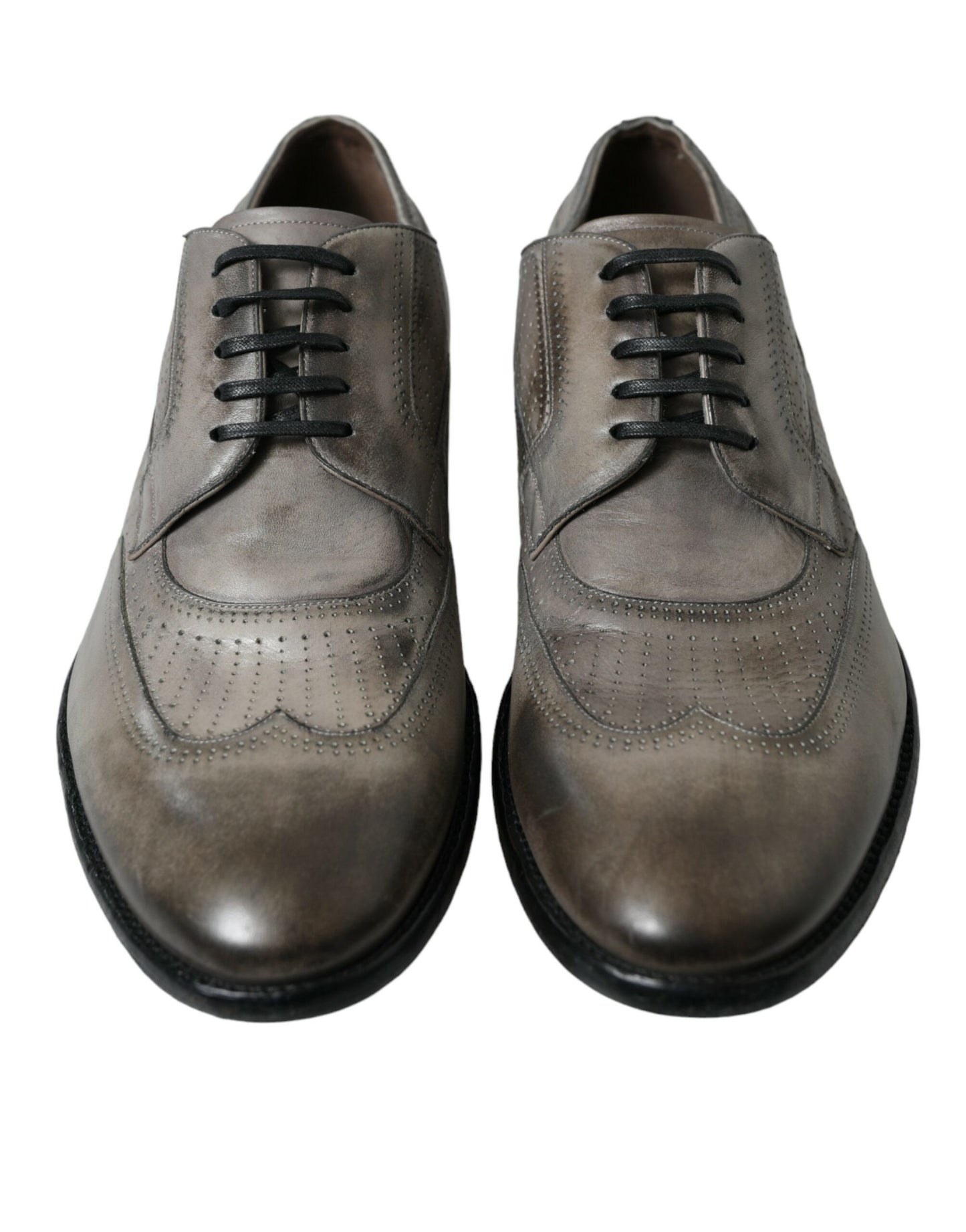 Dolce &amp; Gabbana Elegant Derby Lace-Up Shoes in Calfskin