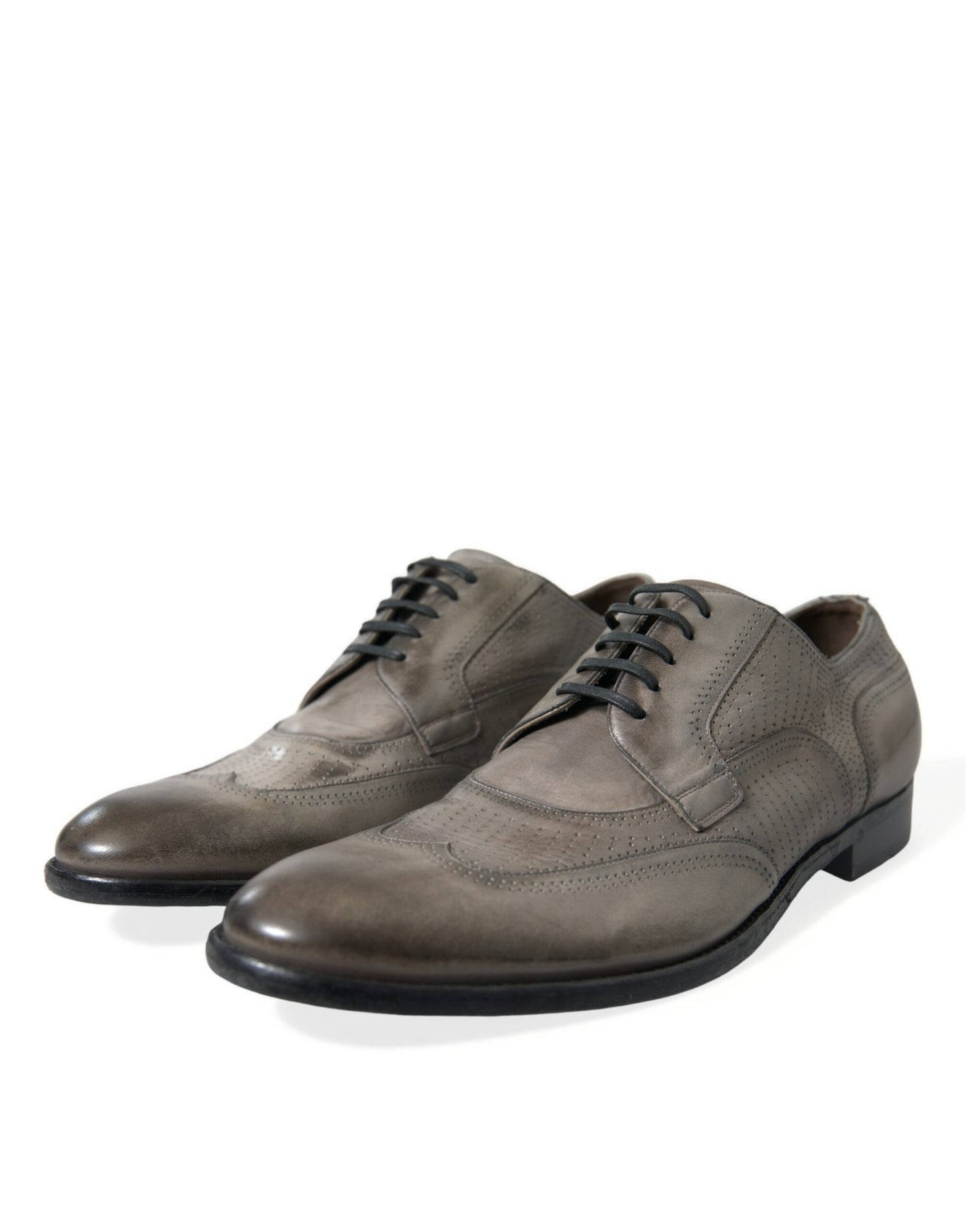 Dolce &amp; Gabbana Elegant Derby Lace-Up Shoes in Calfskin