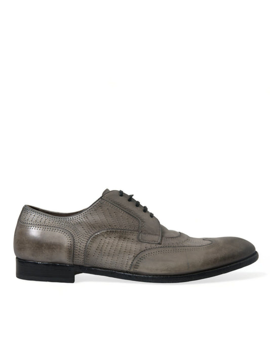 Dolce &amp; Gabbana Elegant Derby Lace-Up Shoes in Calfskin