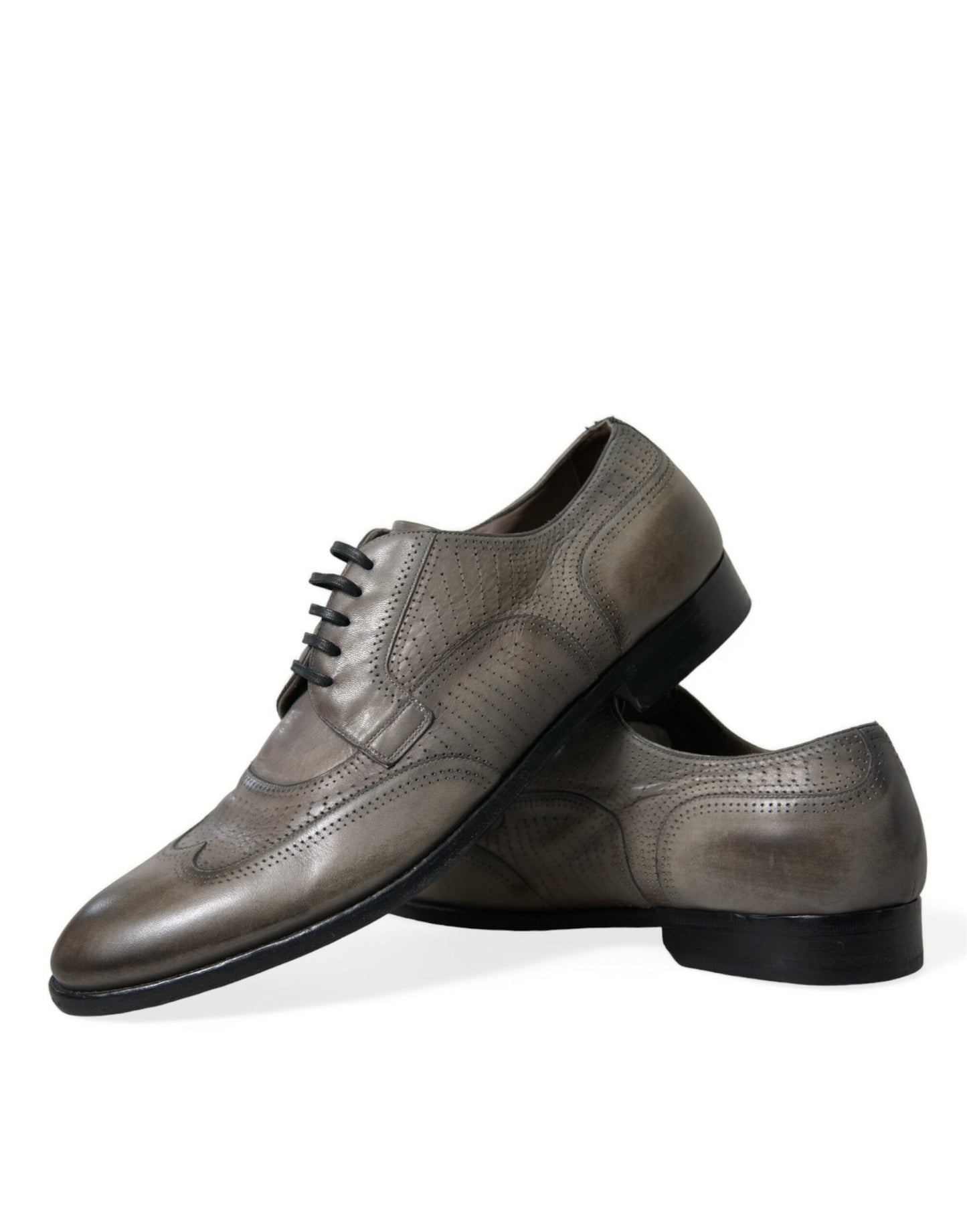 Dolce &amp; Gabbana Elegant Derby Lace-Up Shoes in Calfskin