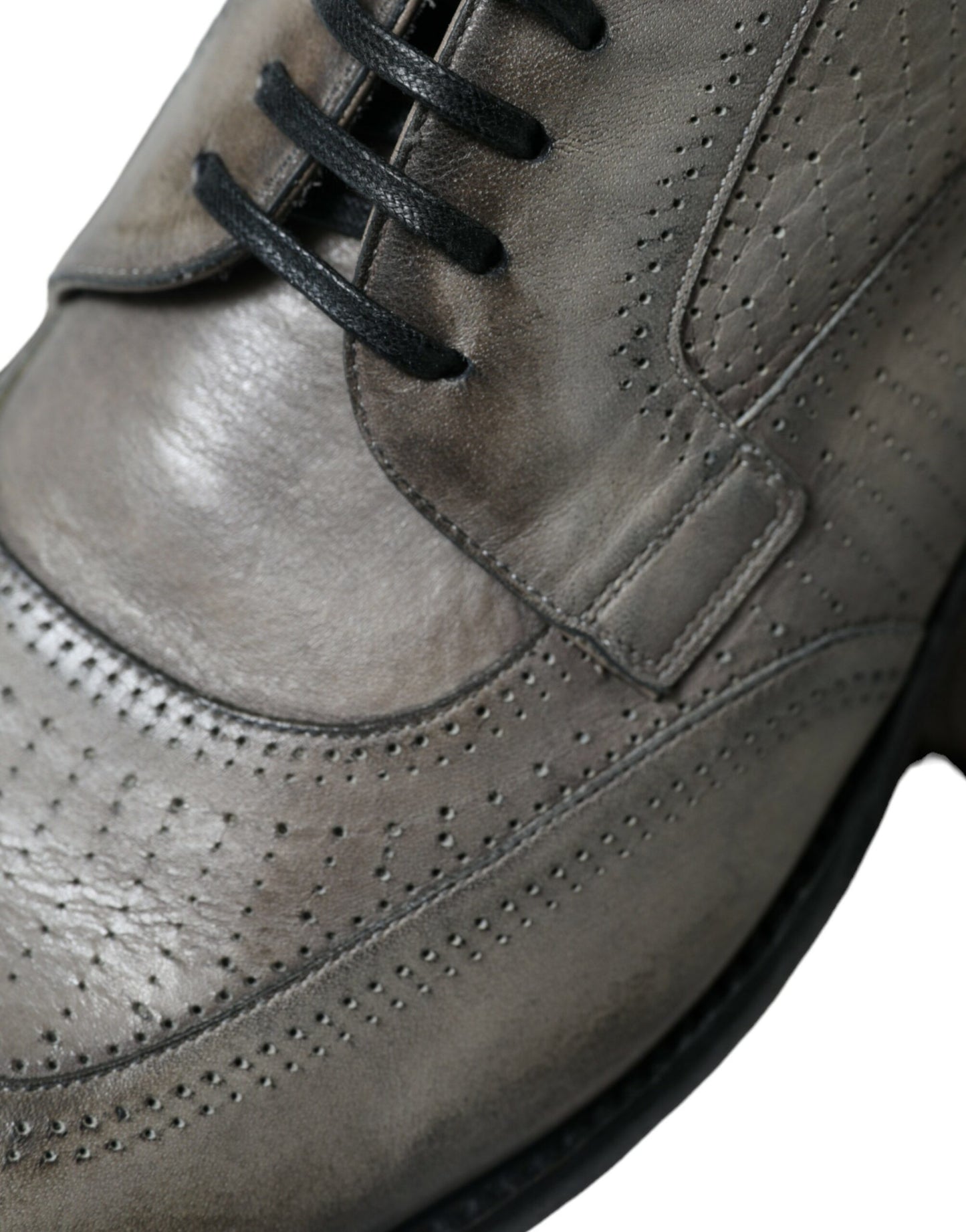 Dolce &amp; Gabbana Elegant Derby Lace-Up Shoes in Calfskin