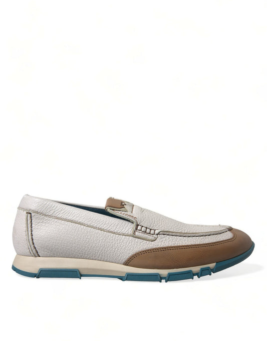 Dolce &amp; Gabbana Elegant loafers in white deerskin