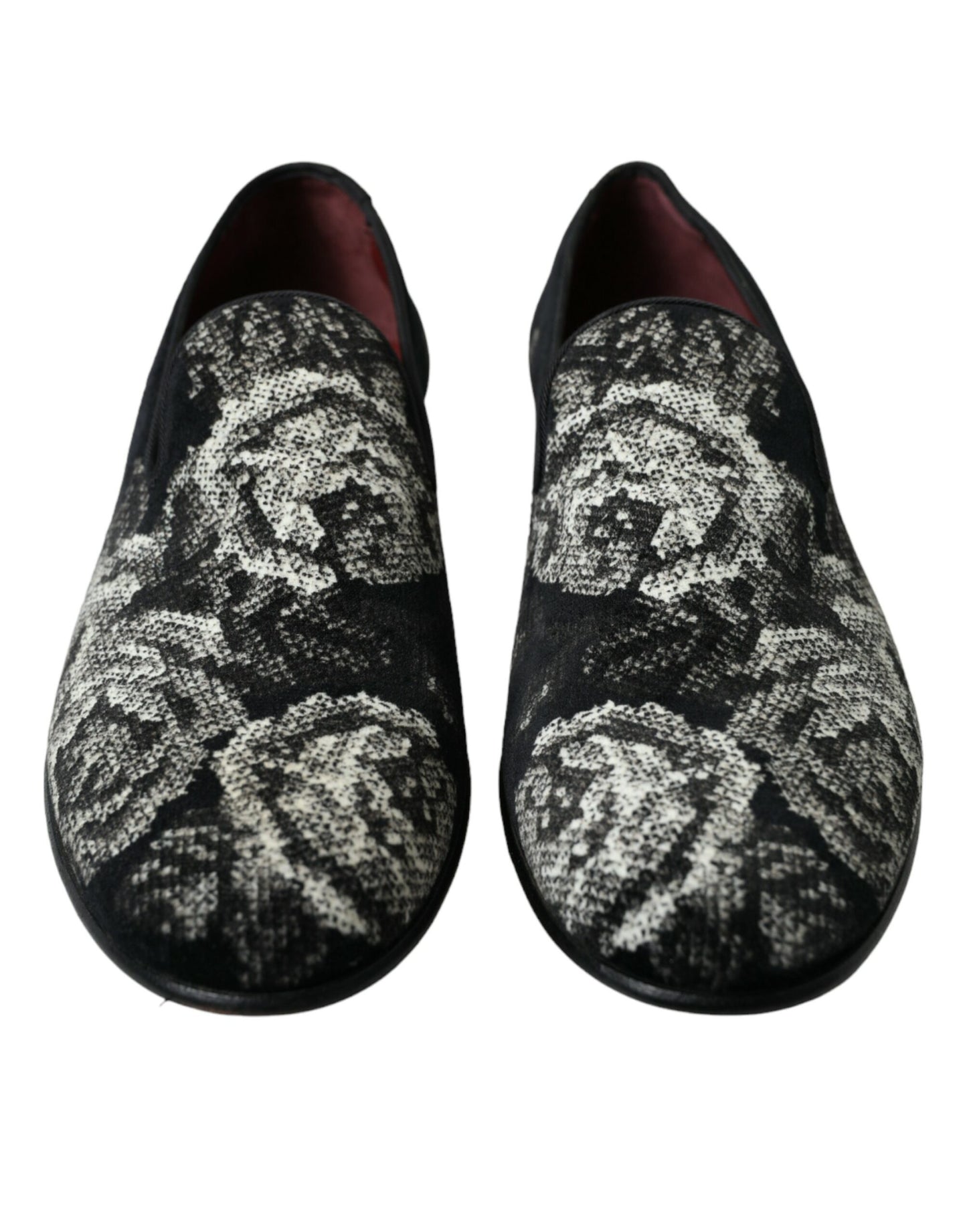 Dolce &amp; Gabbana Elegant velvet loafers with floral pattern