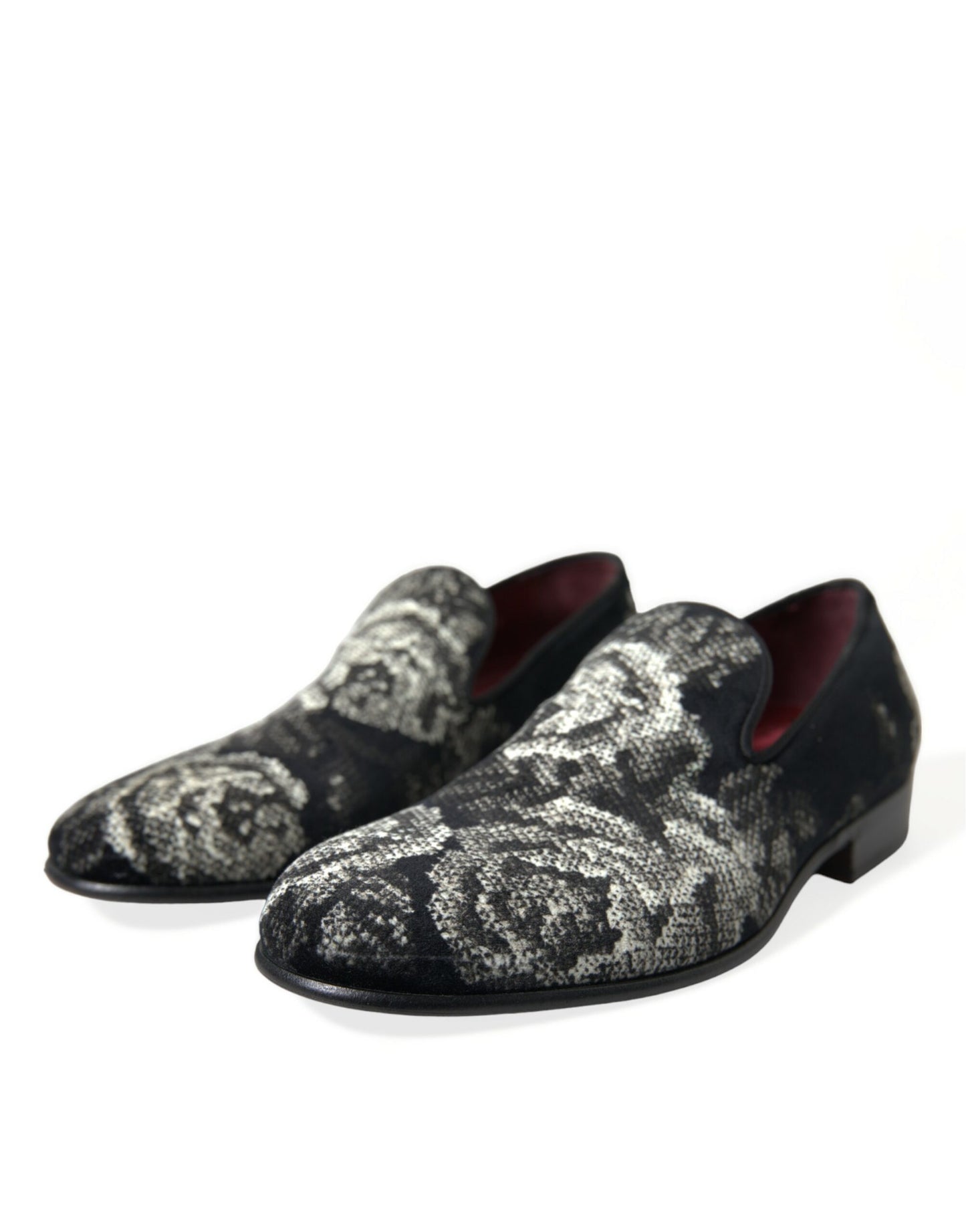 Dolce &amp; Gabbana Elegant velvet loafers with floral pattern