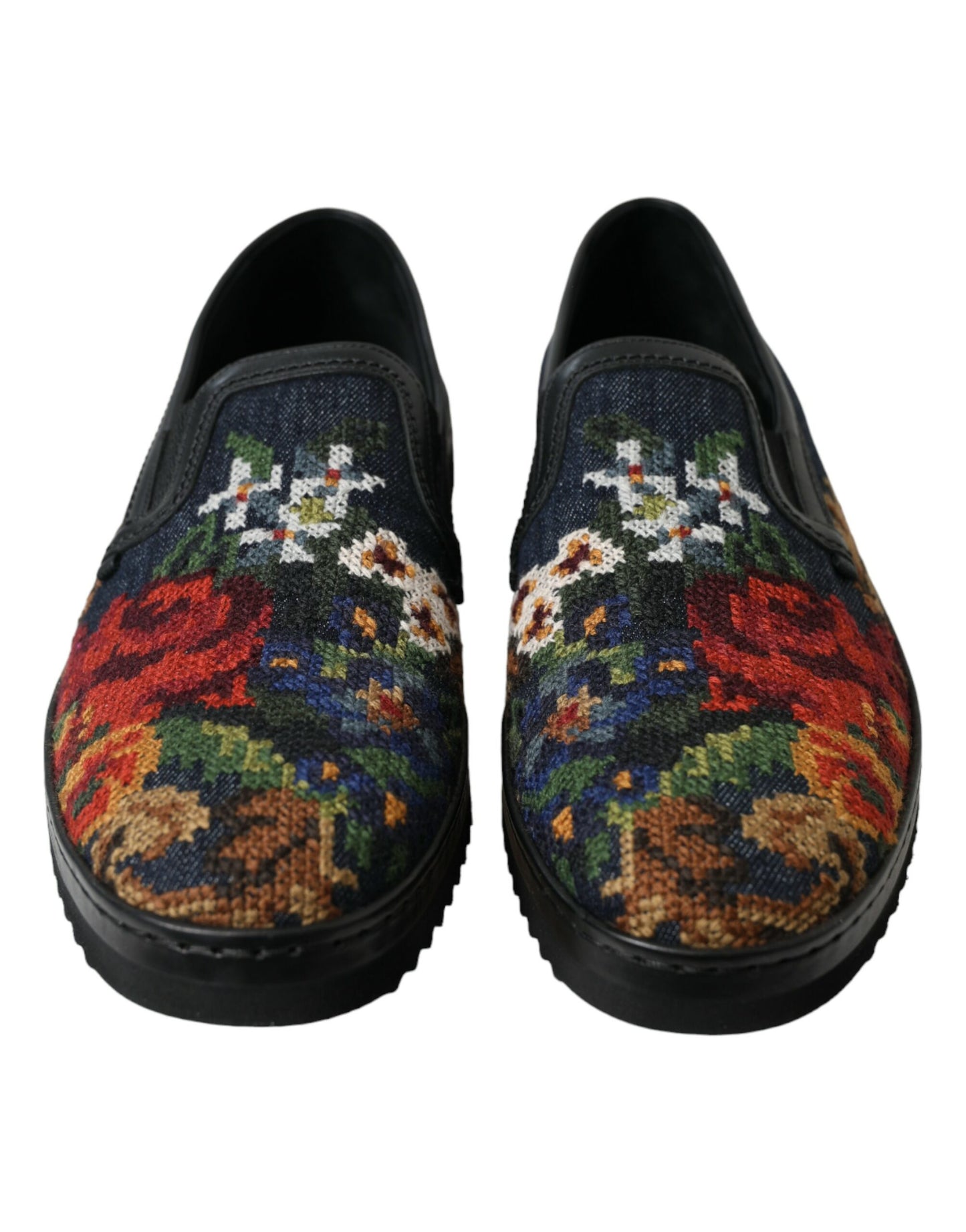 Dolce &amp; Gabbana Elegant Multicolor Loafers with Floral Pattern