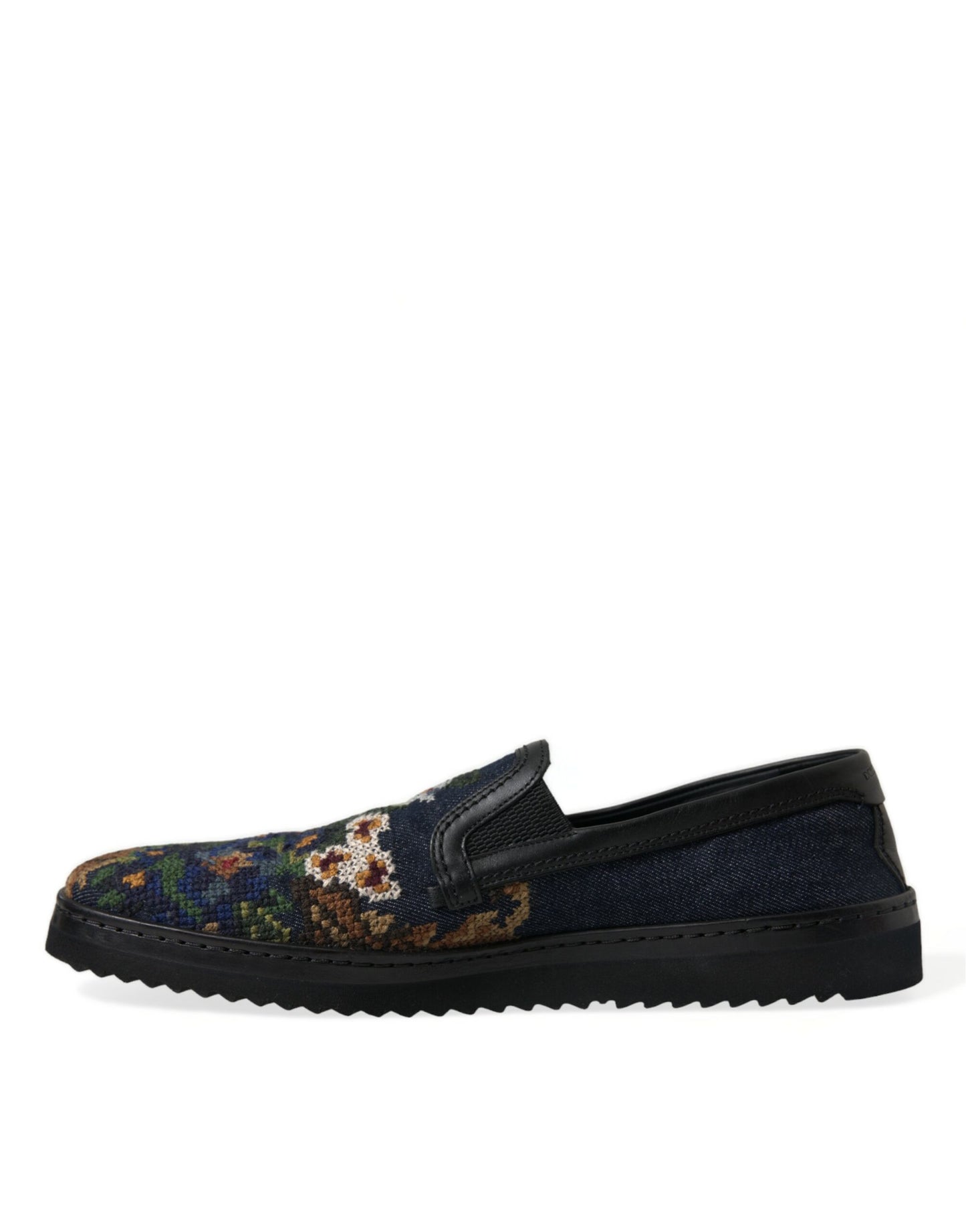 Dolce &amp; Gabbana Elegant Multicolor Loafers with Floral Pattern