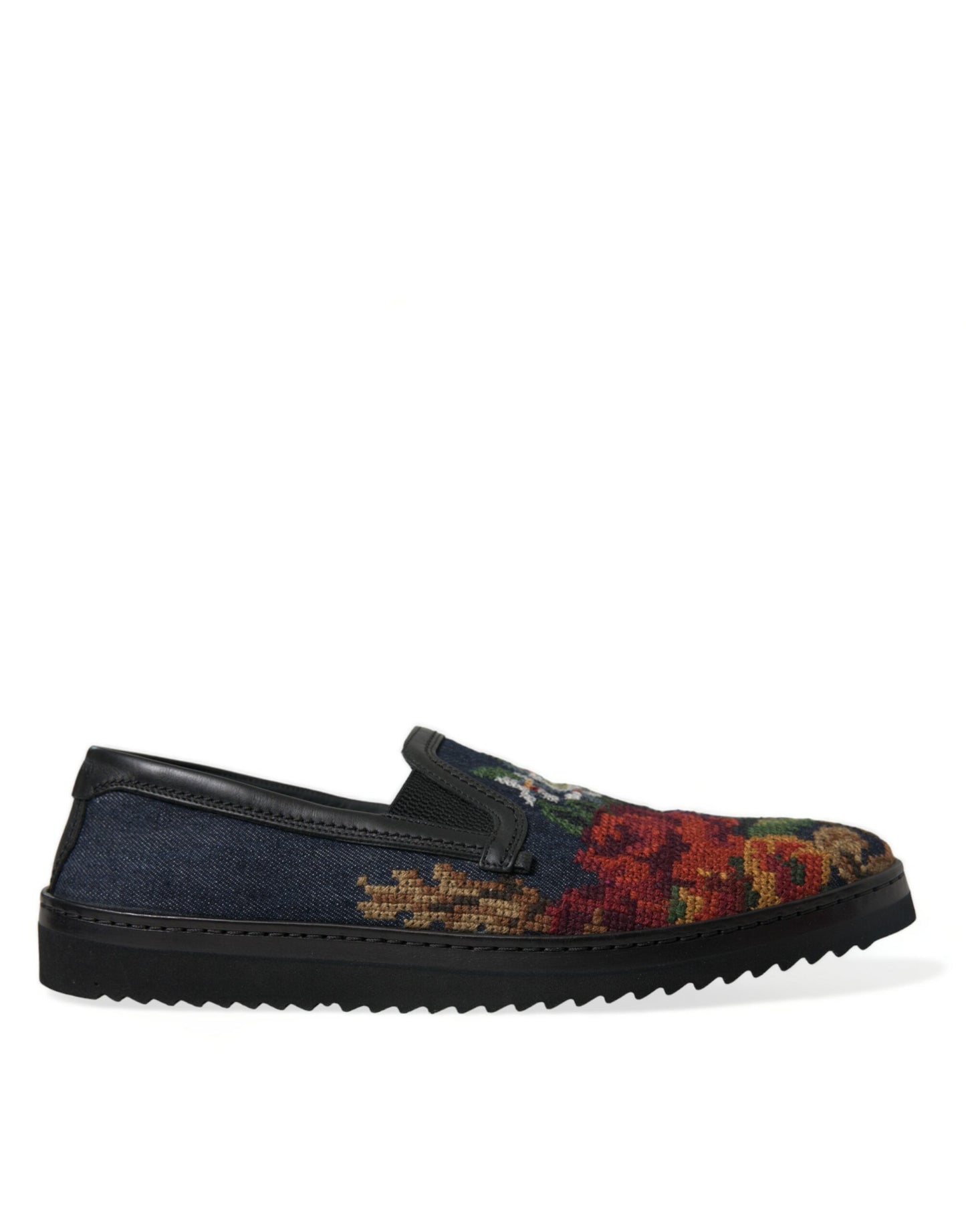 Dolce &amp; Gabbana Elegant Multicolor Loafers with Floral Pattern