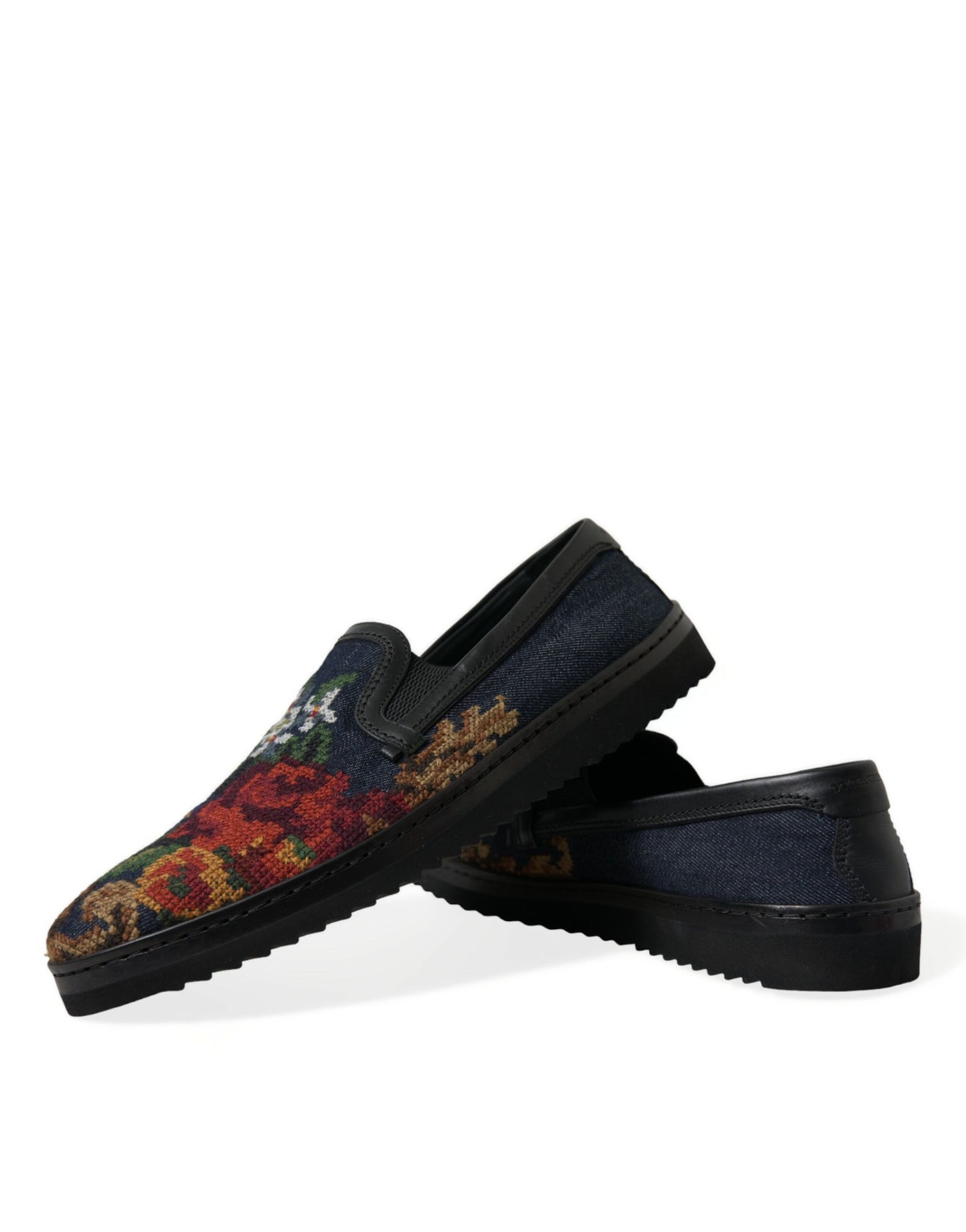 Dolce &amp; Gabbana Elegant Multicolor Loafers with Floral Pattern