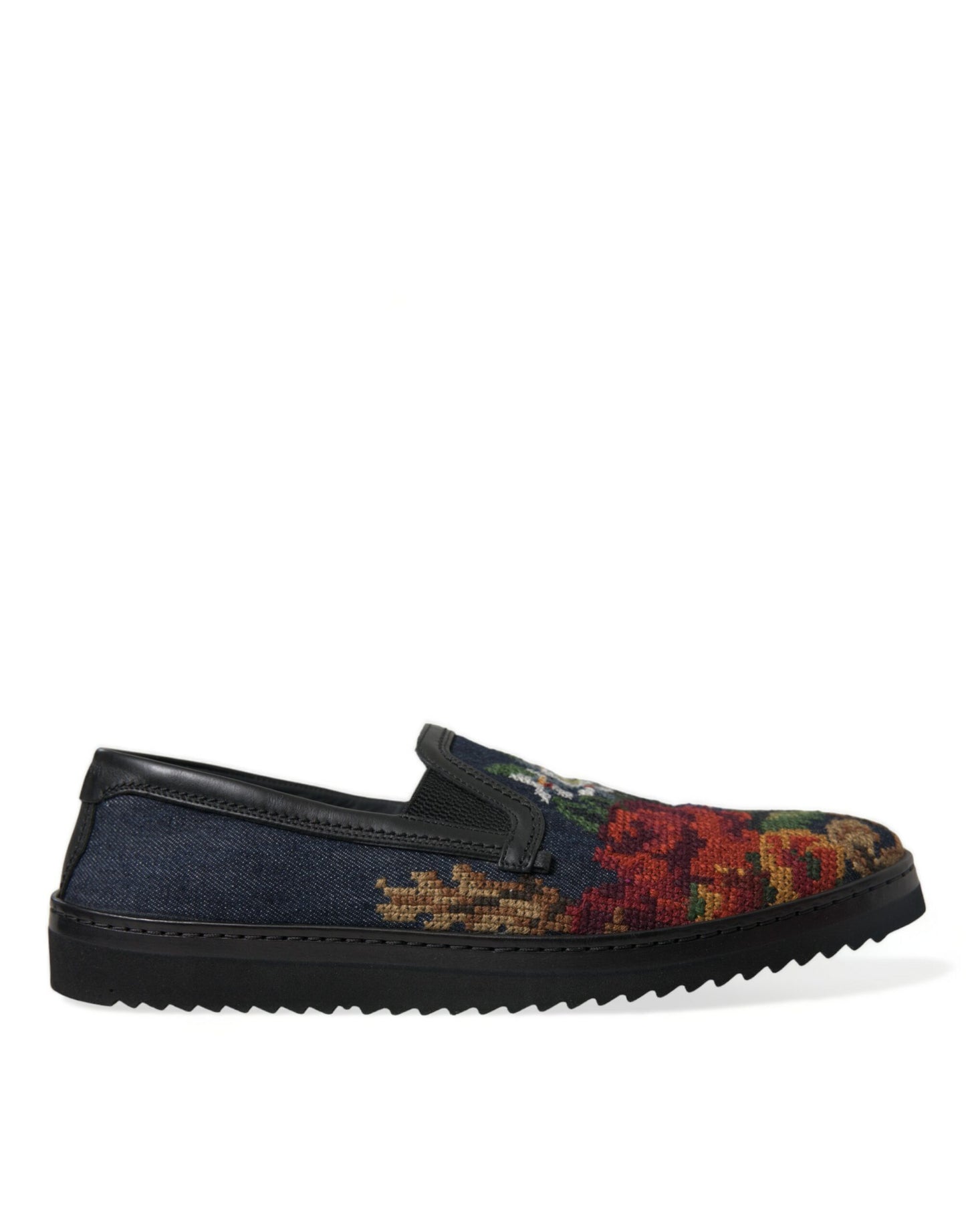 Dolce &amp; Gabbana Elegant Multicolor Loafers with Floral Pattern