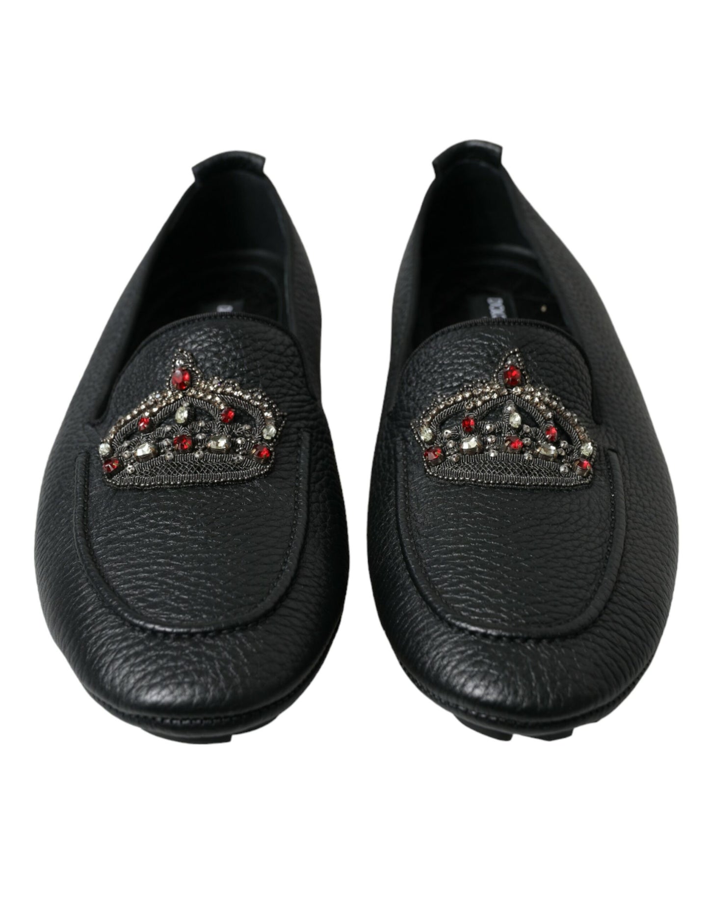 Dolce &amp; Gabbana Iridescent Loafers with Crystal Embellishments