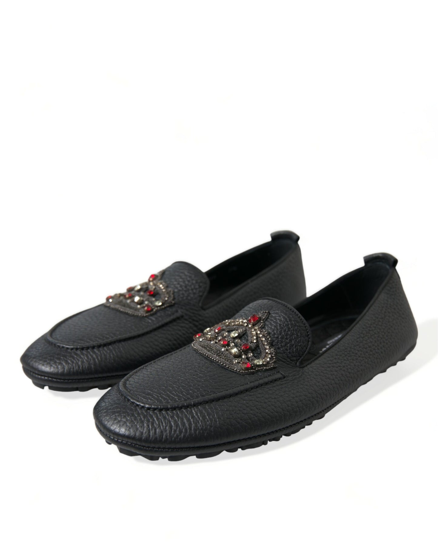 Dolce &amp; Gabbana Iridescent Loafers with Crystal Embellishments