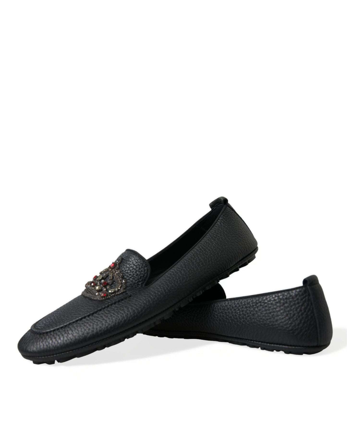 Dolce &amp; Gabbana Iridescent Loafers with Crystal Embellishments