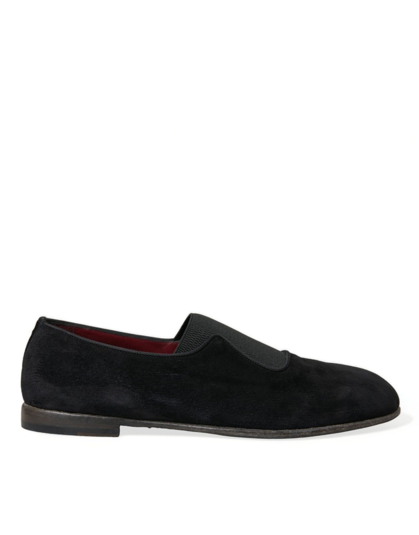 Dolce &amp; Gabbana Elegant black velour loafers for the sophisticated gentleman