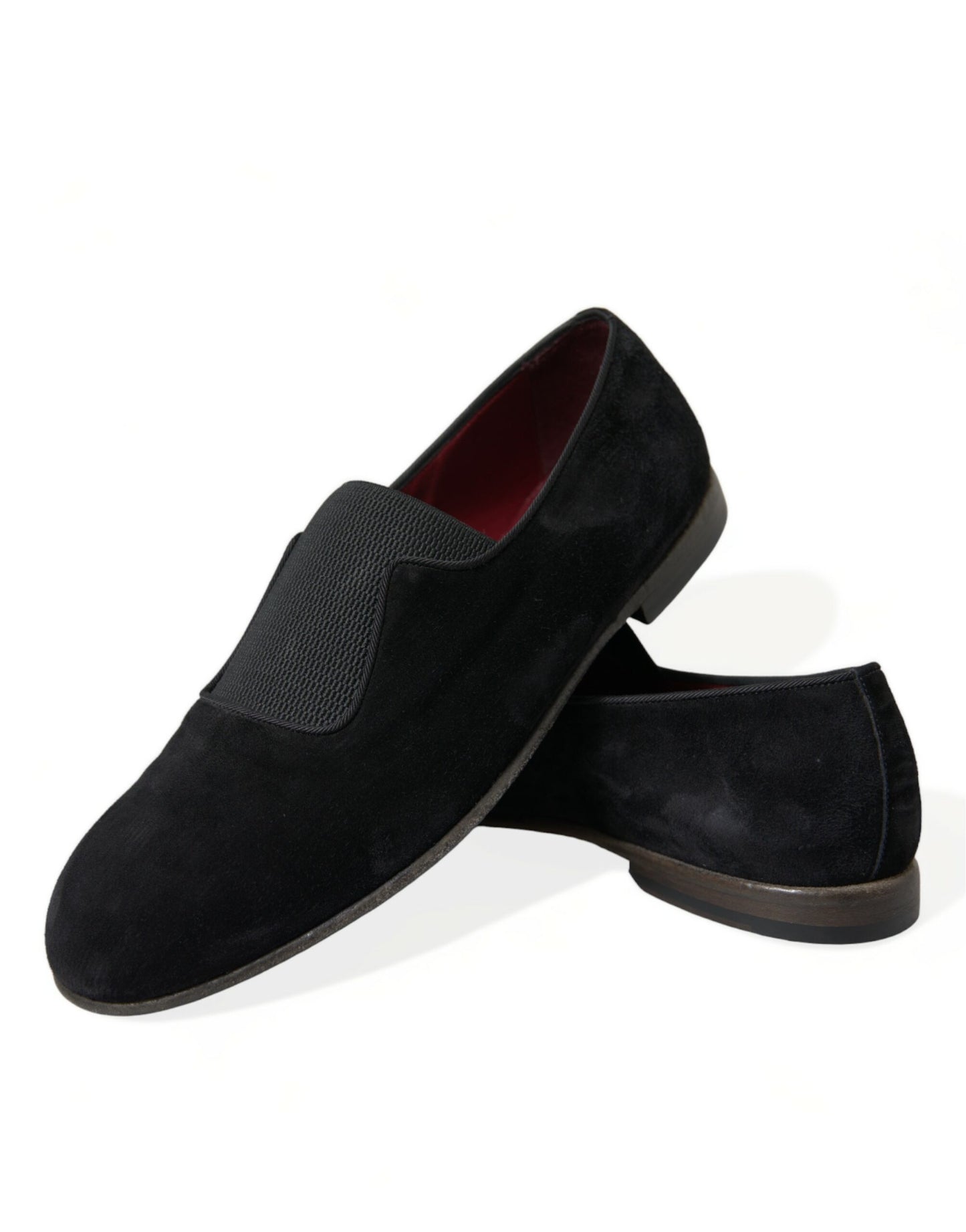 Dolce &amp; Gabbana Elegant black velour loafers for the sophisticated gentleman