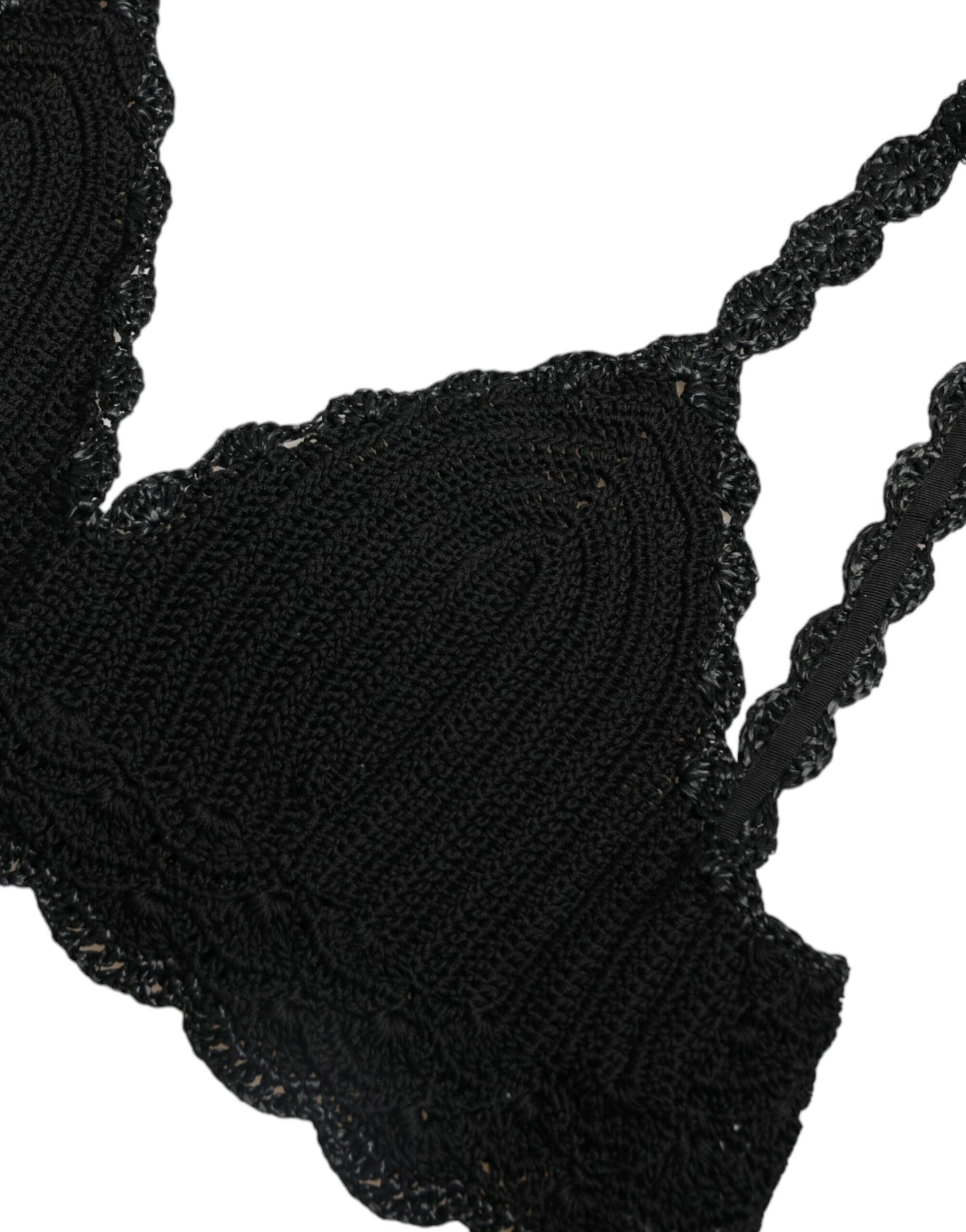 Dolce &amp; Gabbana Elegant Black Crochet Corset Top