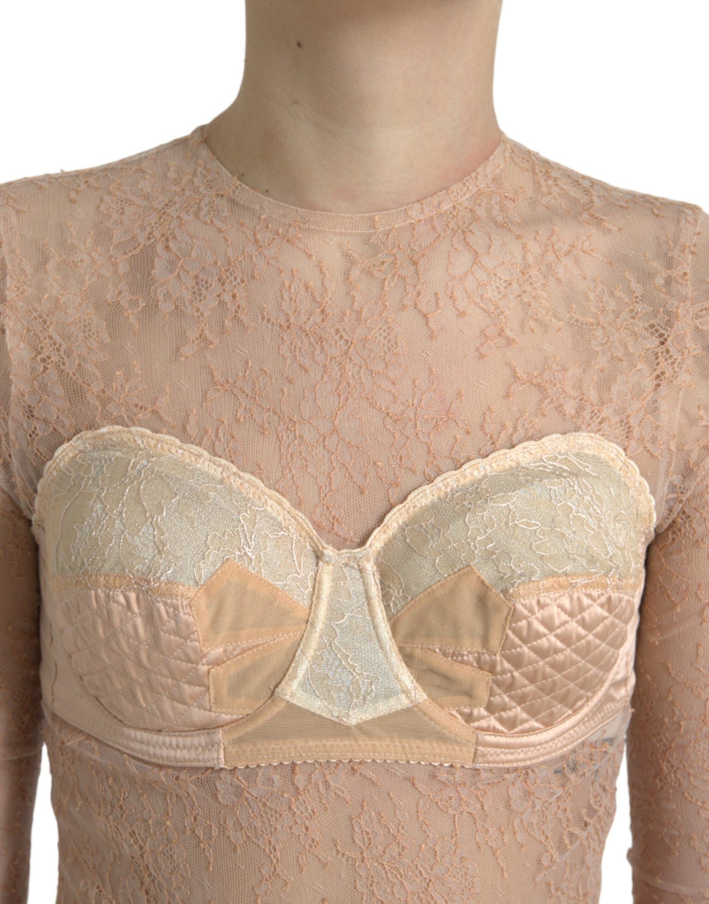 Dolce &amp; Gabbana Elegant Lace Bustier Cropped Top