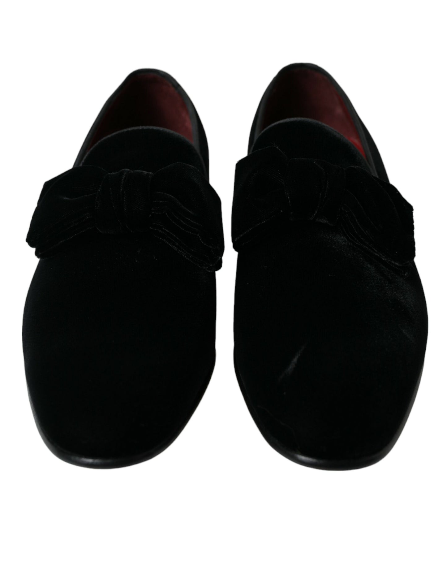 Dolce &amp; Gabbana Elegant Black Velvet Loafers - Men's Luxury Shoes