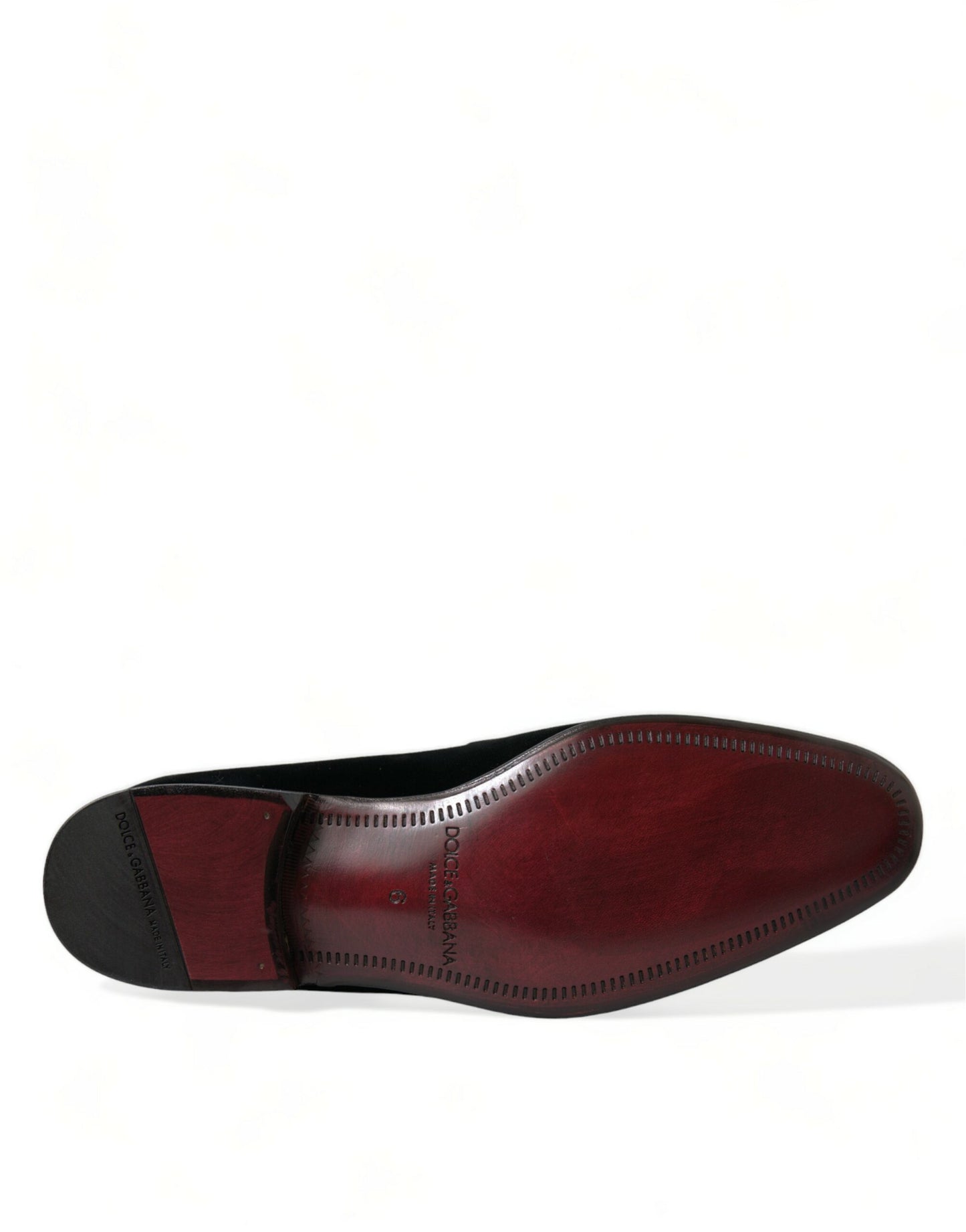 Dolce &amp; Gabbana Elegant Black Velvet Loafers - Men's Luxury Shoes