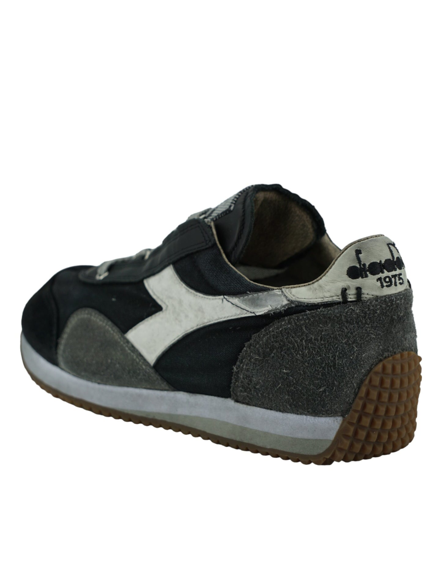 Diadora Black and Grey Equipe H Dirty Stone Wash Evo Sneakers