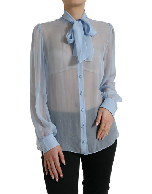 Dolce &amp; Gabbana Elegant silk blouse with long sleeves