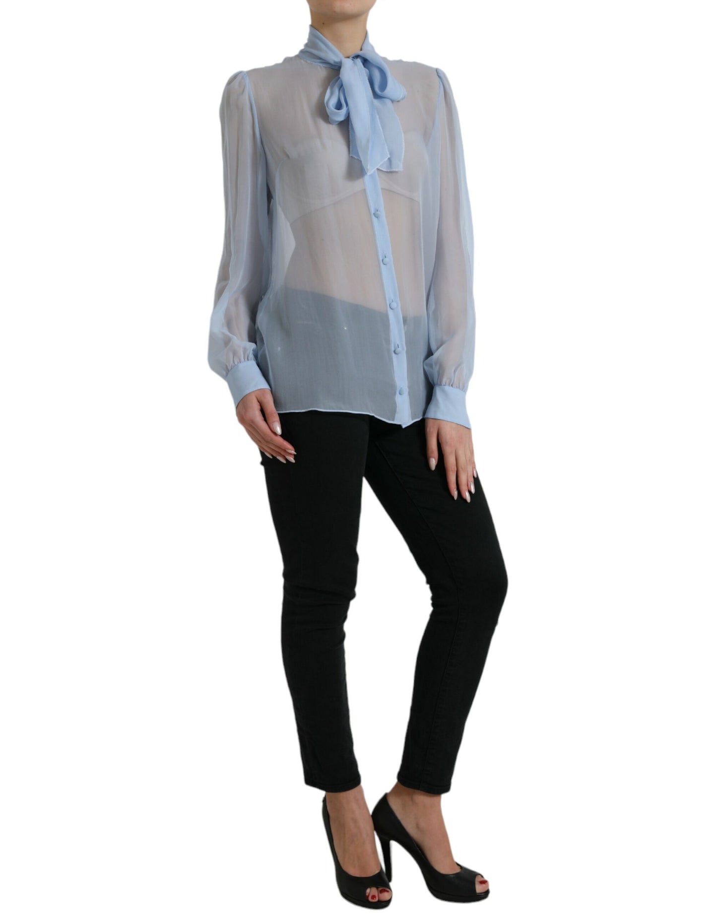 Dolce &amp; Gabbana Elegant silk blouse with long sleeves