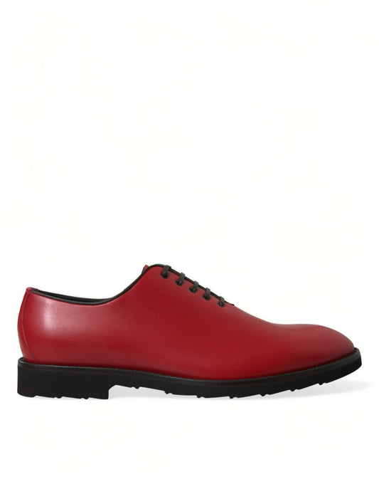 Dolce & Gabbana Elegante rote Oxford-Schuhe aus Leder