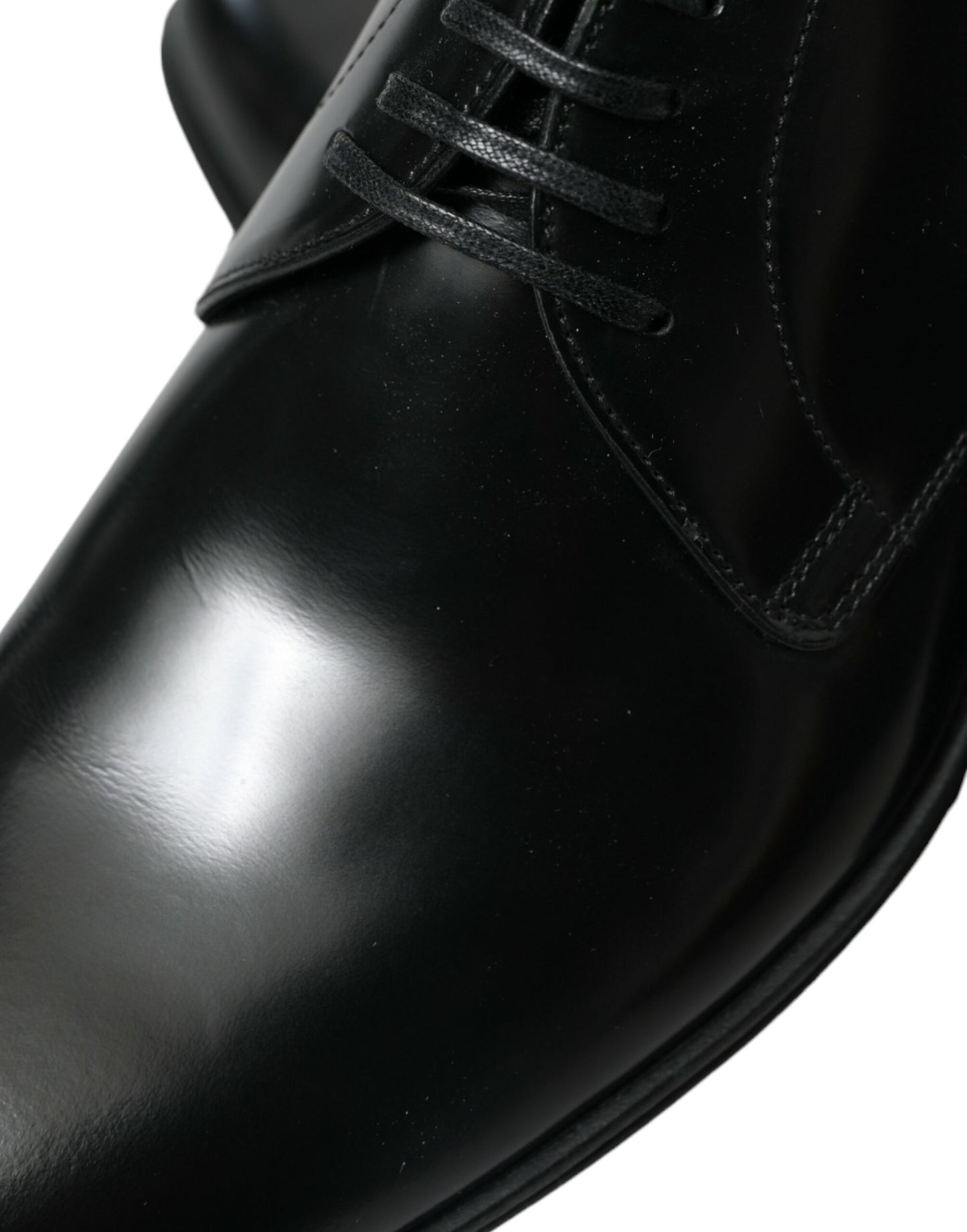 Dolce &amp; Gabbana Elegant Black Leather Derby Formal Shoes