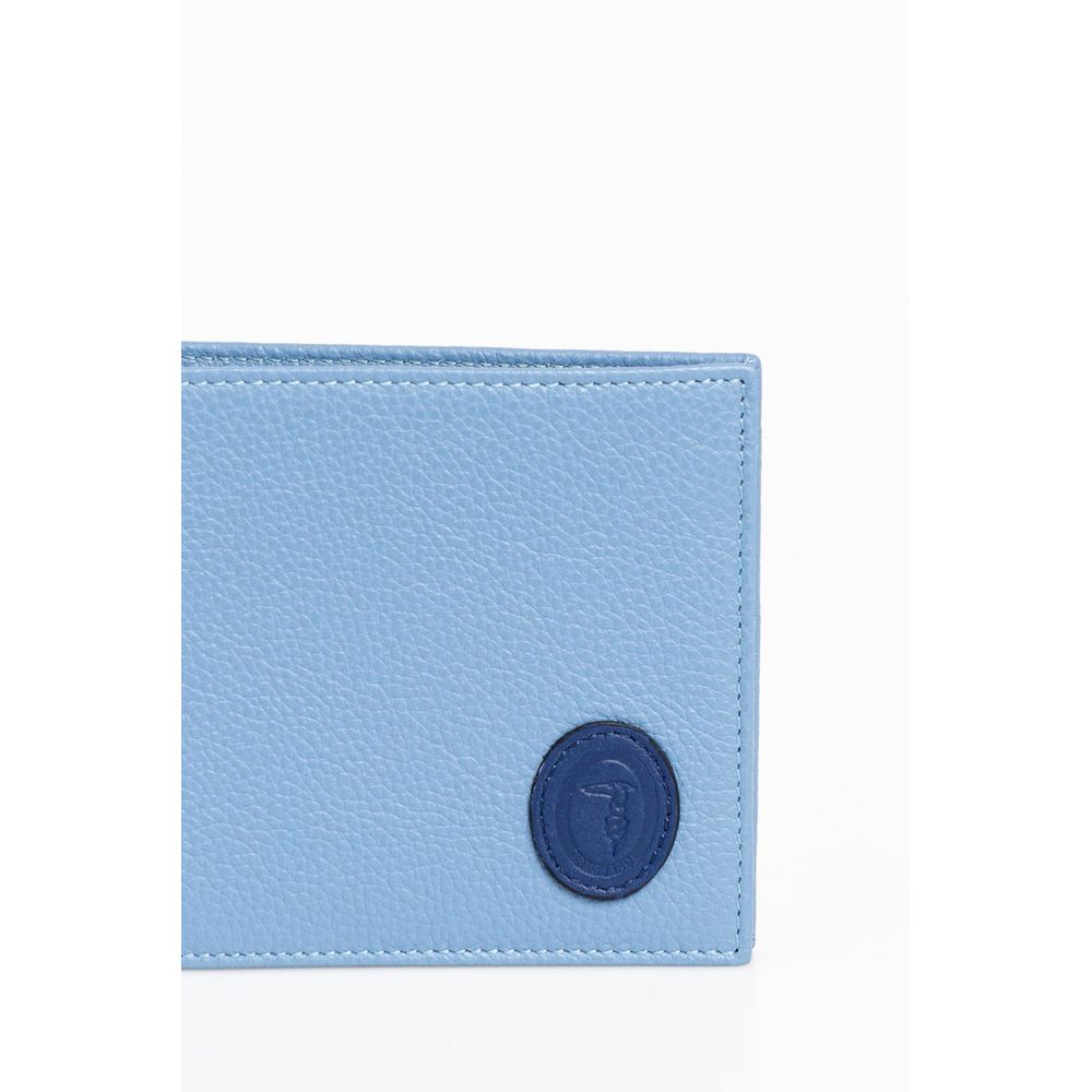 Trussardi Light Blue Leather Men's Wallet