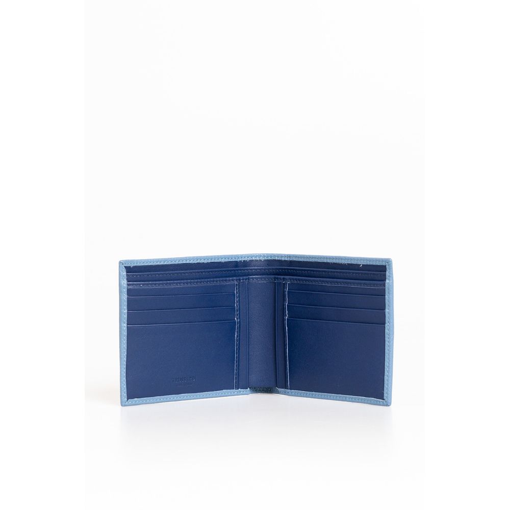 Trussardi Light Blue Leather Men's Wallet