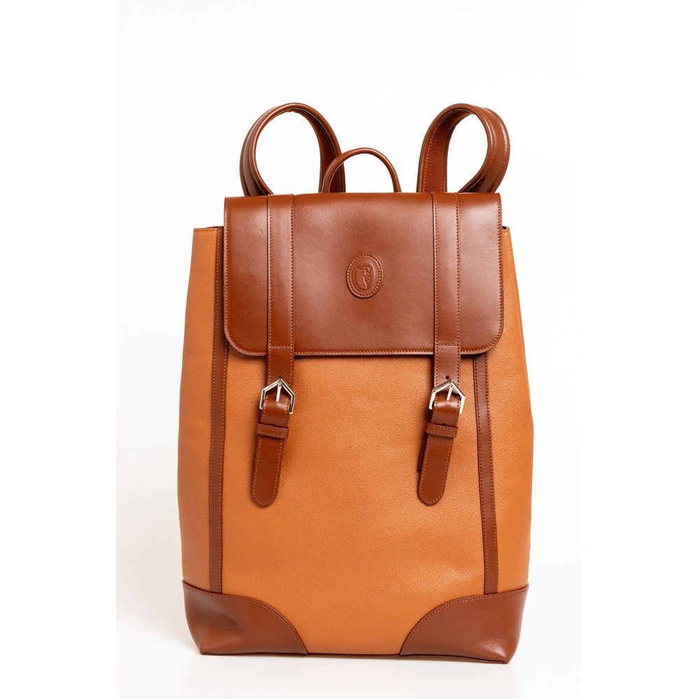 Trussardi Brown Leather Backpack for Men