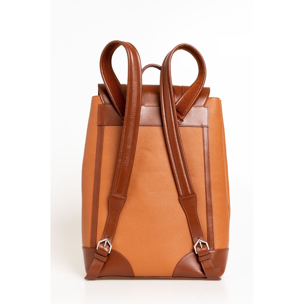 Trussardi Brown Leather Backpack for Men