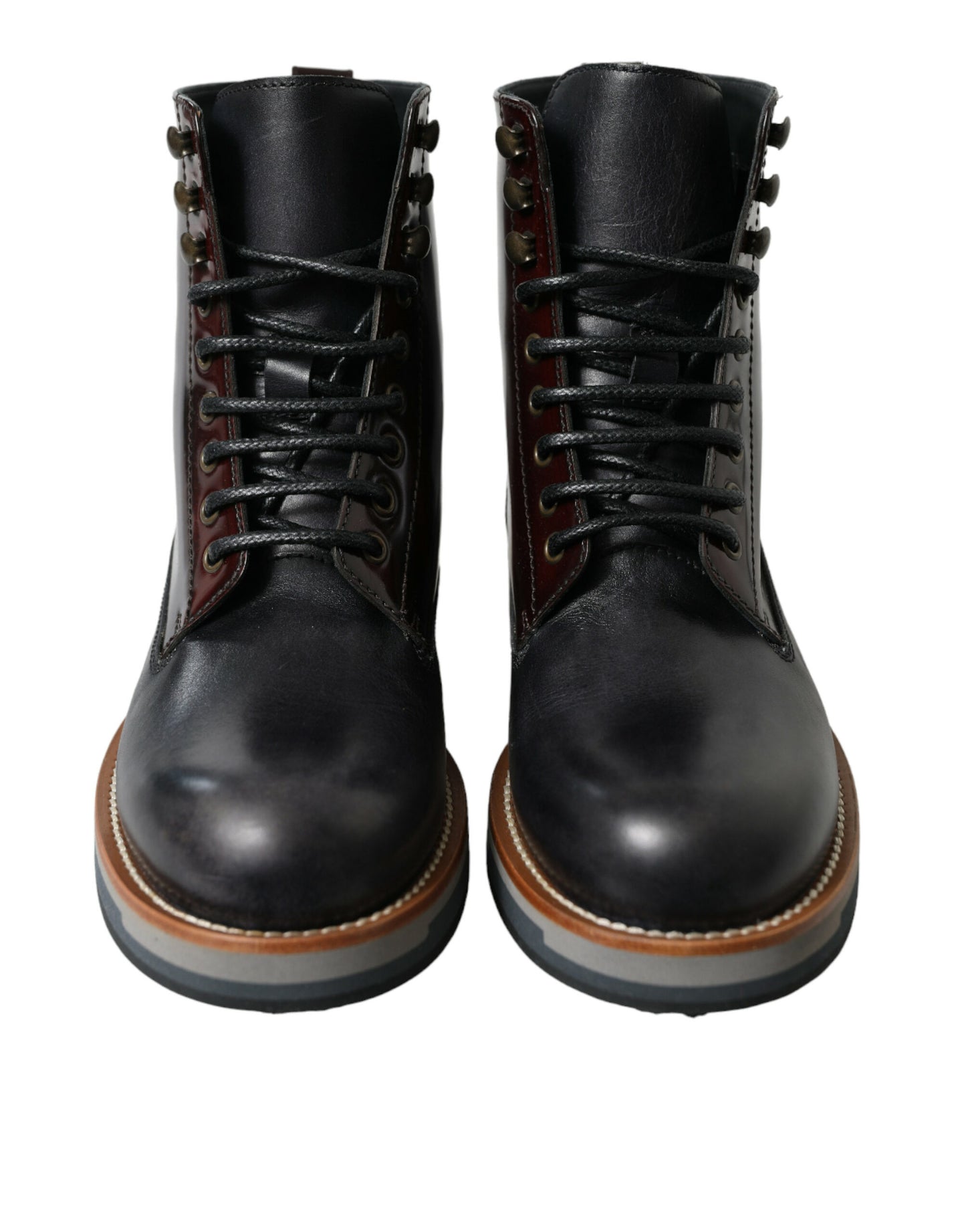 Dolce &amp; Gabbana Elegant two-tone leather boots