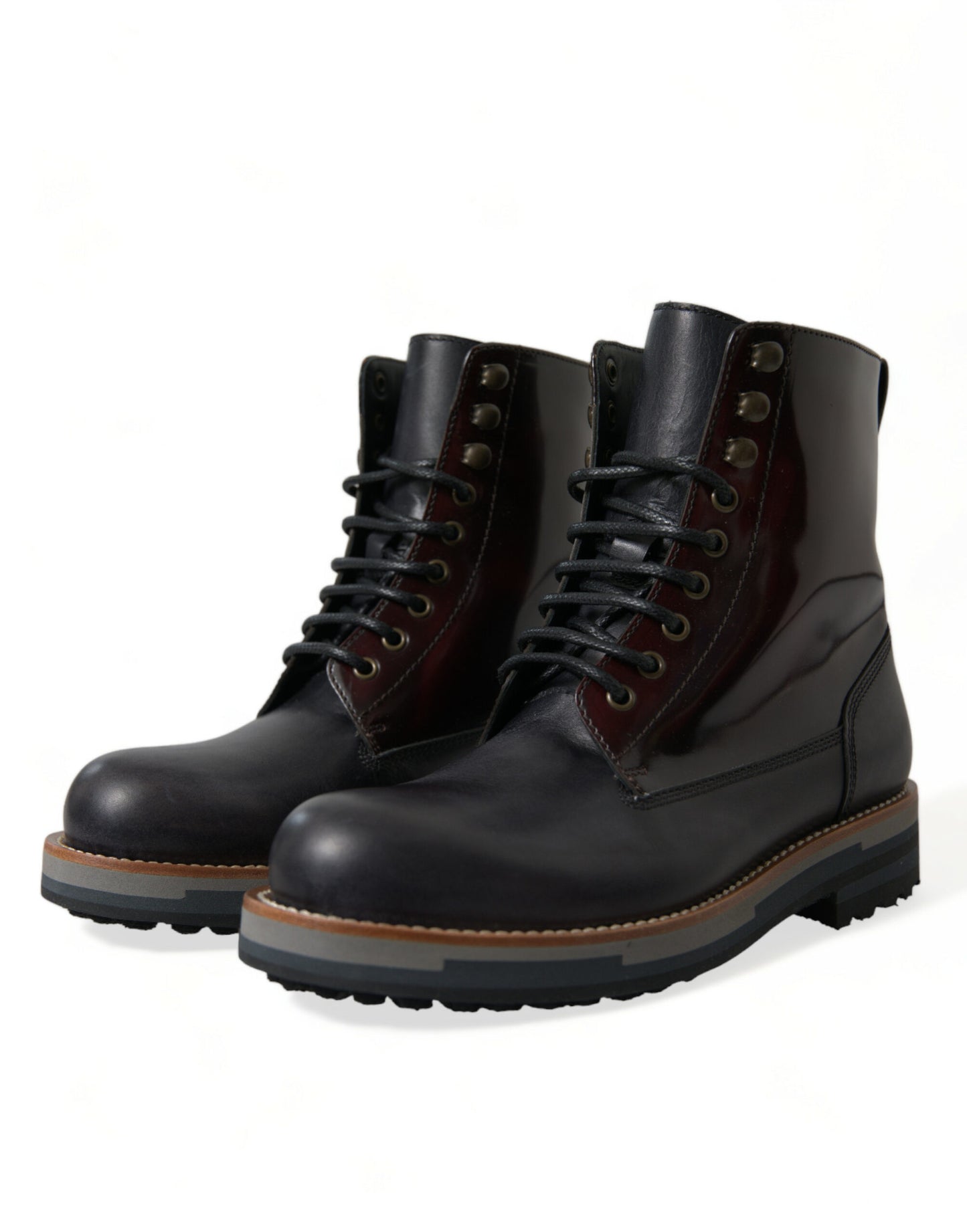 Dolce &amp; Gabbana Elegant two-tone leather boots