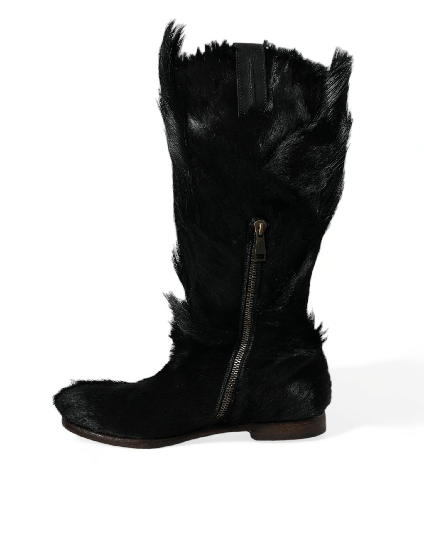 Dolce &amp; Gabbana Opulent Gazelle Fur Mid Calf Boots