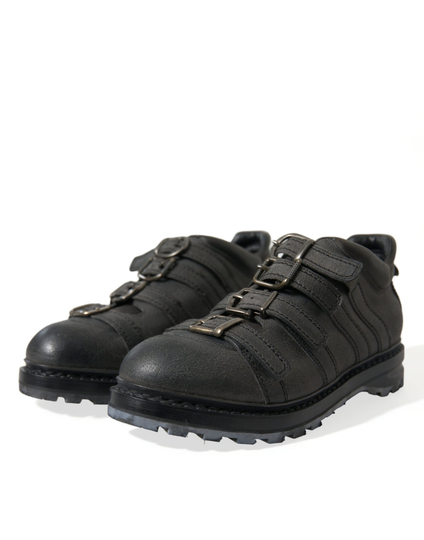 Dolce &amp; Gabbana Black Leather Ankle Boots