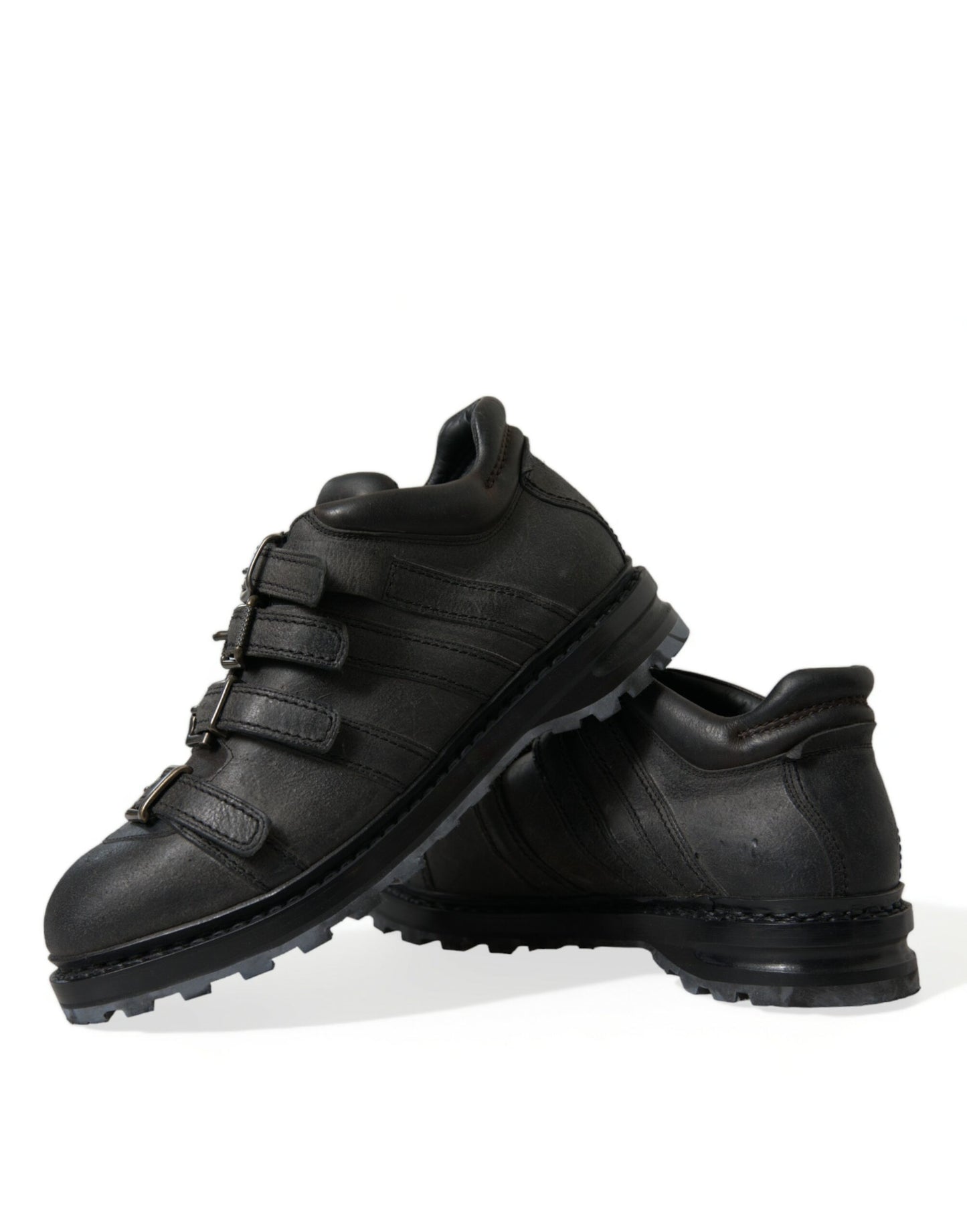 Dolce &amp; Gabbana Black Leather Ankle Boots