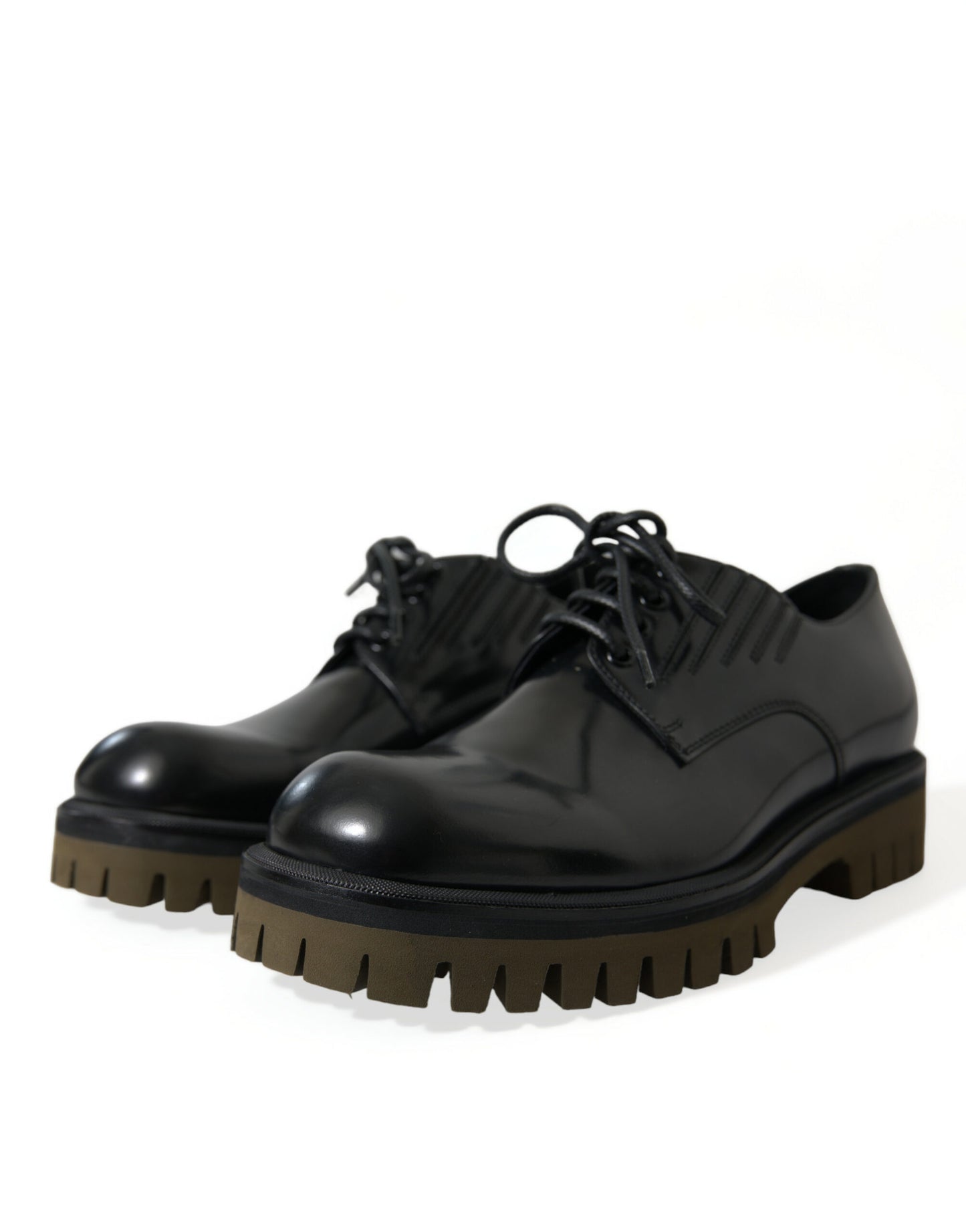 Dolce &amp; Gabbana Elegant Derby Shoes in Black Leather